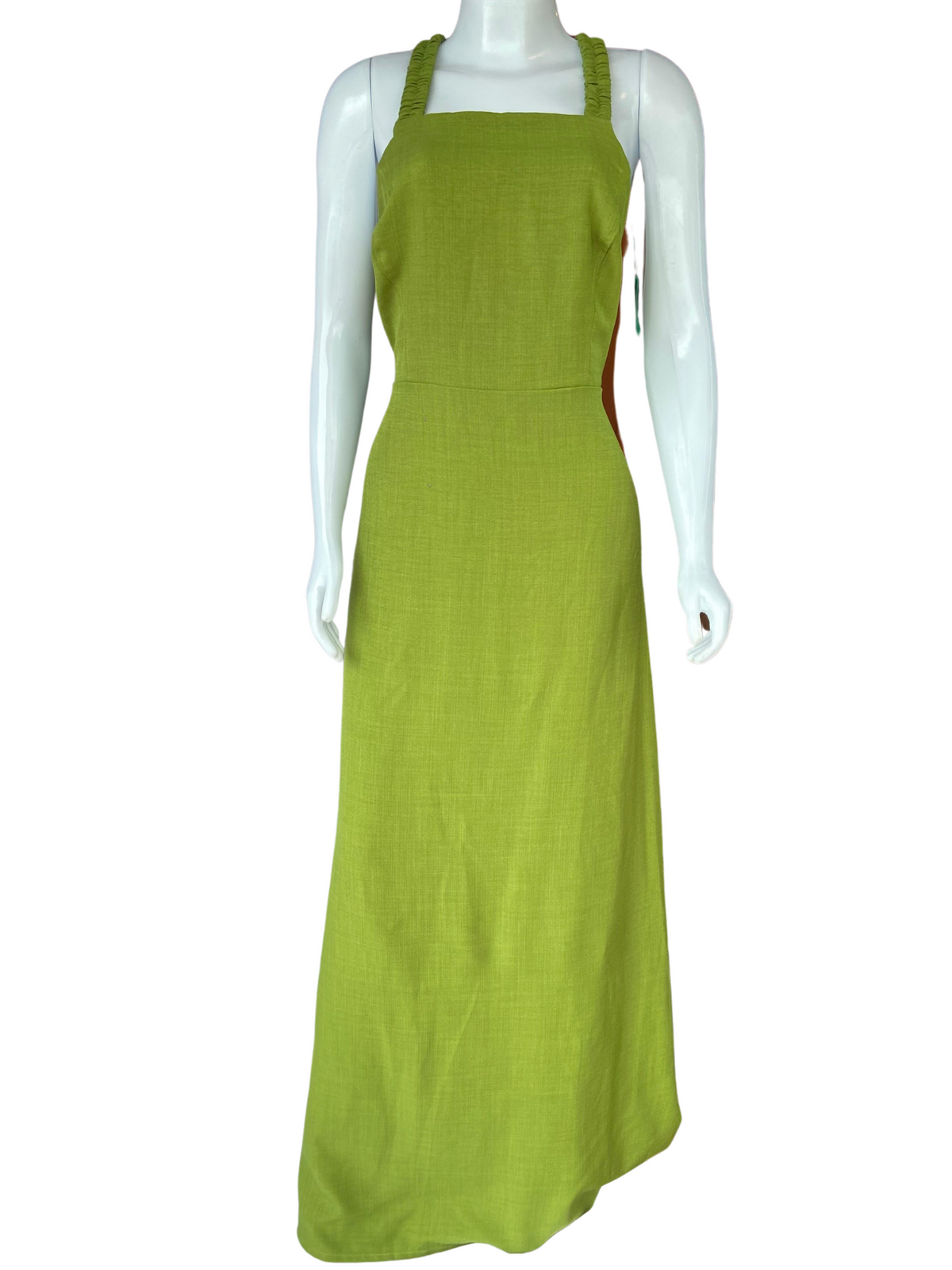 Vestido Afghan Longo Alça Elástico Verde tamanho G