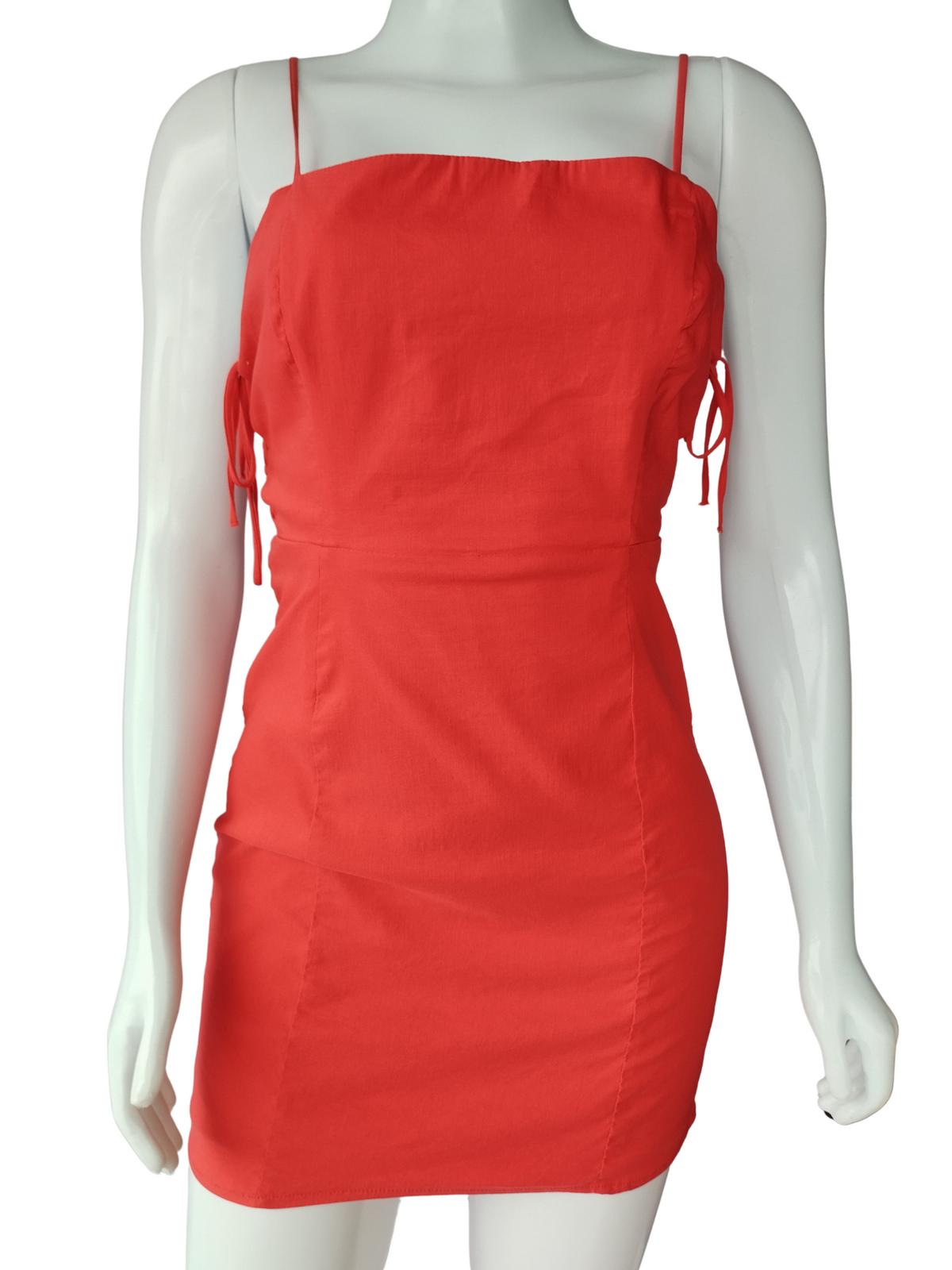 Vestido Zara Amarração Lateral Vermelho tamanho M