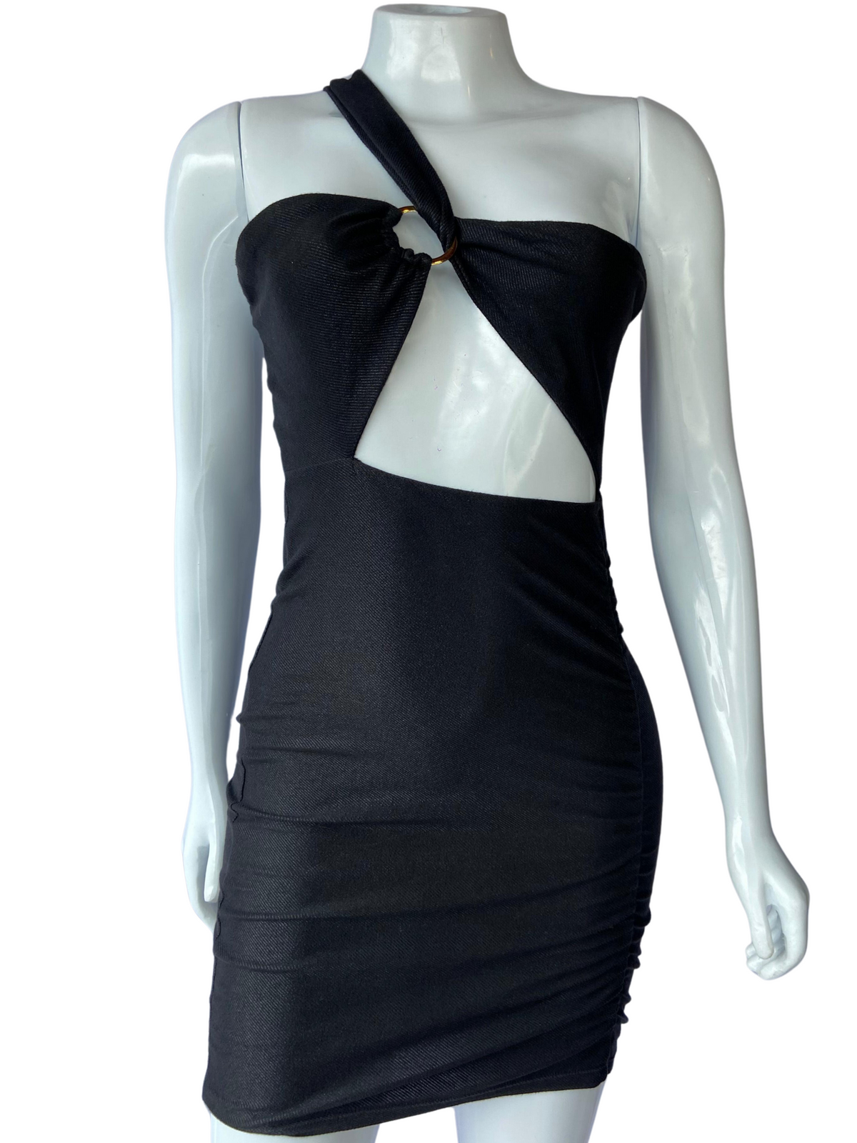 Vestido LaBellaMafia Brilho Drapeado Preto tamanho M