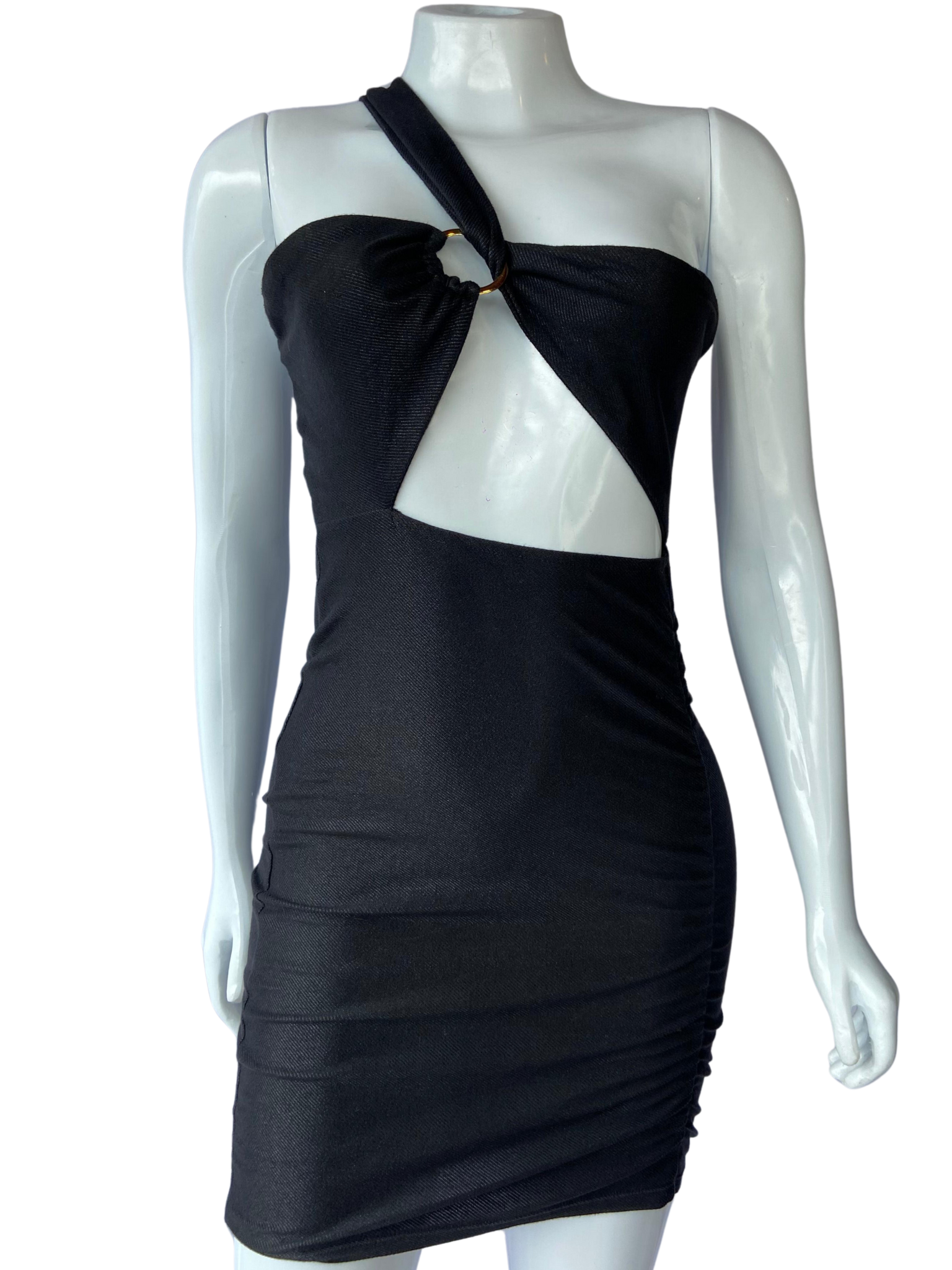 Vestido LaBellaMafia Brilho Drapeado Preto tamanho M