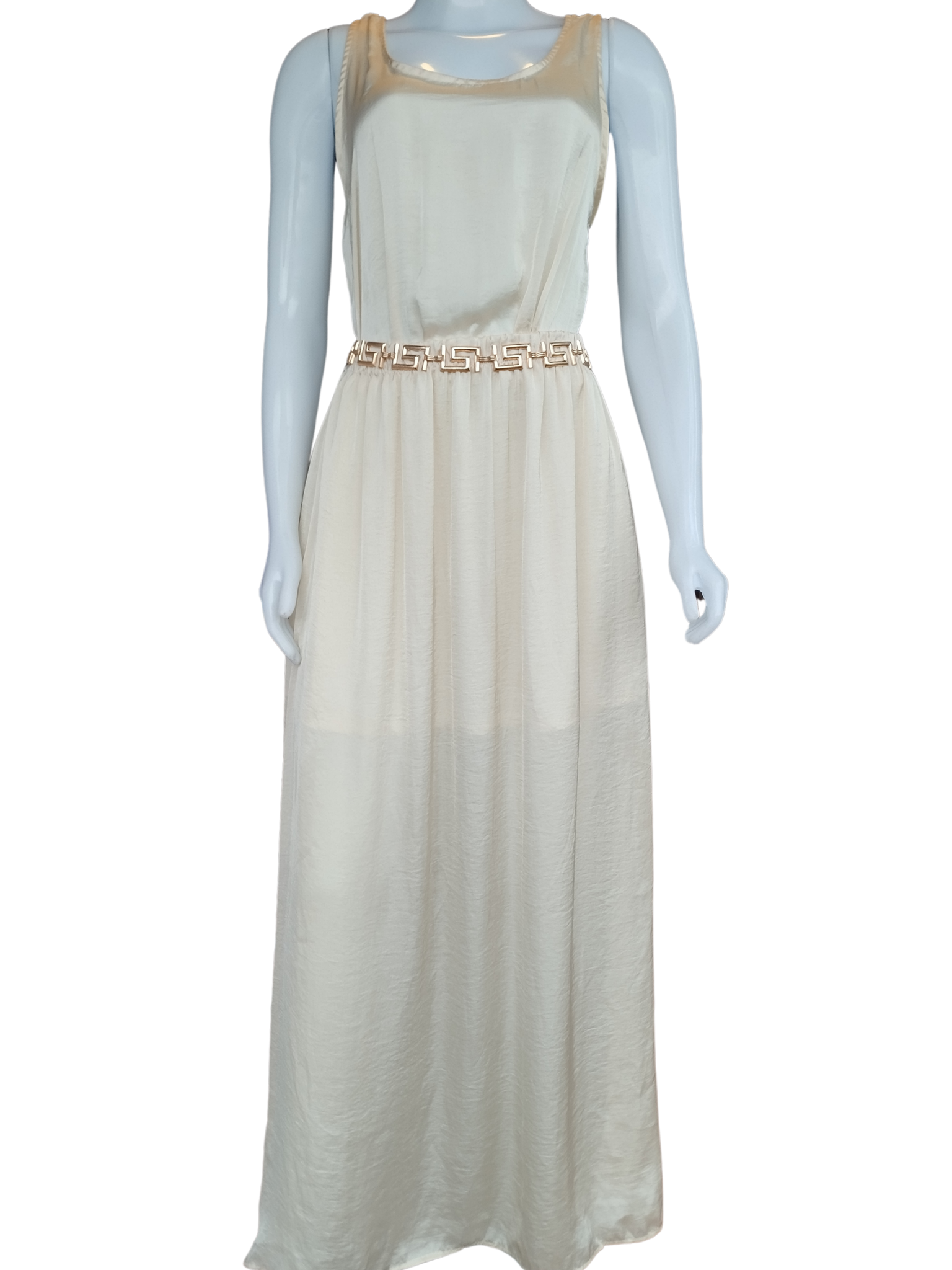 Vestido Longo Champanhe Bege tamanho G