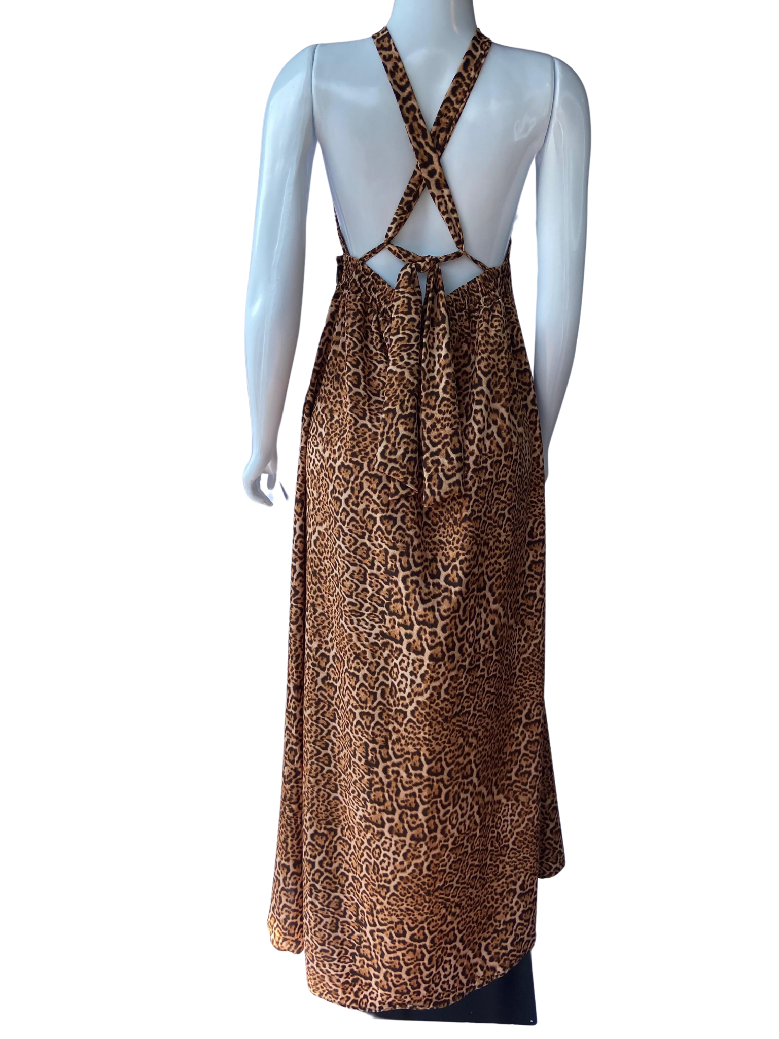 Vestido Afghan Longo Onça tamanho G