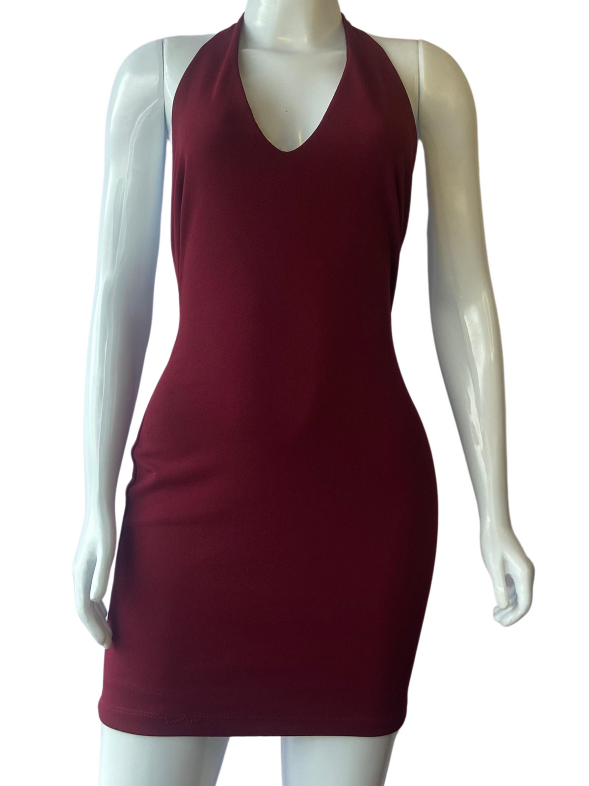 Vestido Frente Única Liso Bordô tamanho P