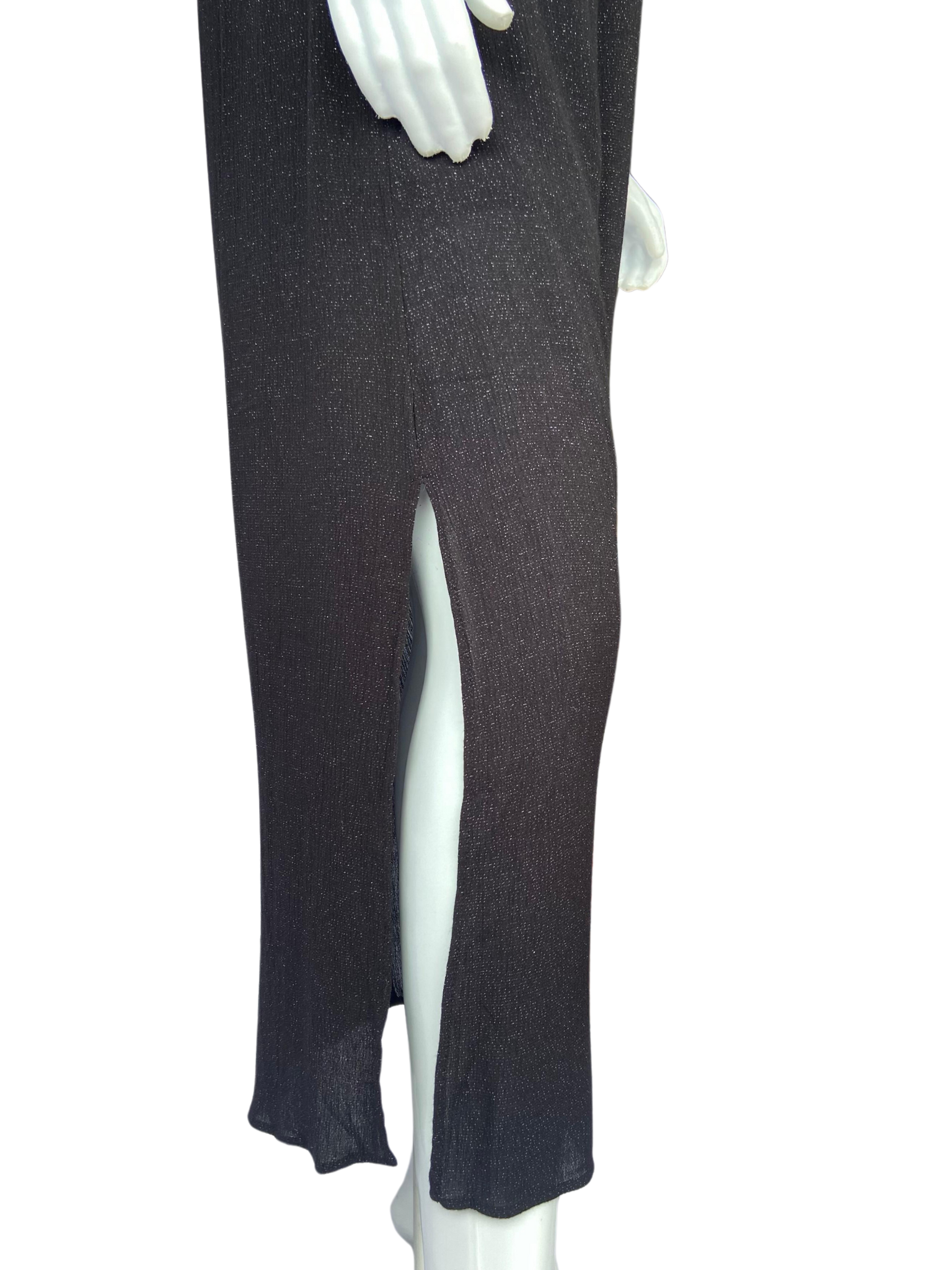 Vestido Longo Brilho Preto tamanho M