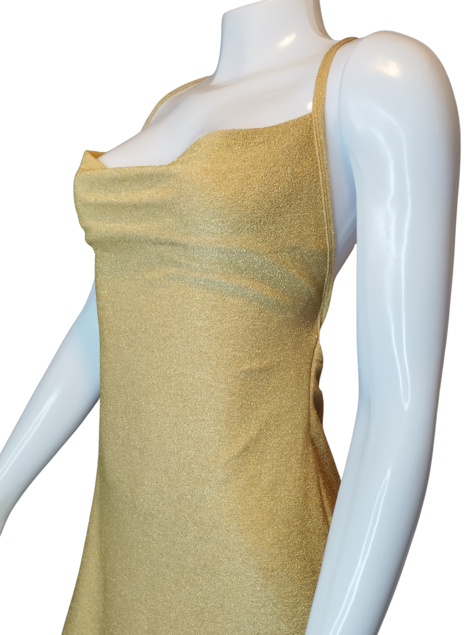 Vestido Botswana Lurex Glamour Dourado tamanho M