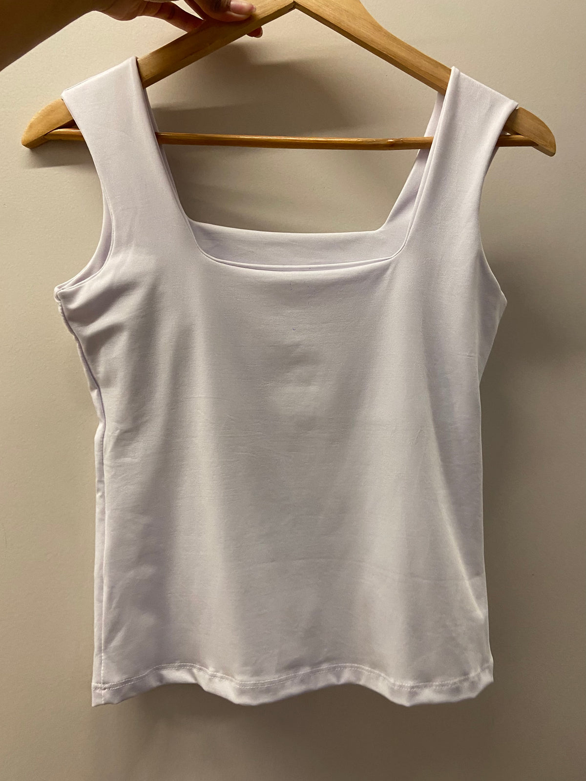 Regata Decote Quadrado Branco Tamanho Único