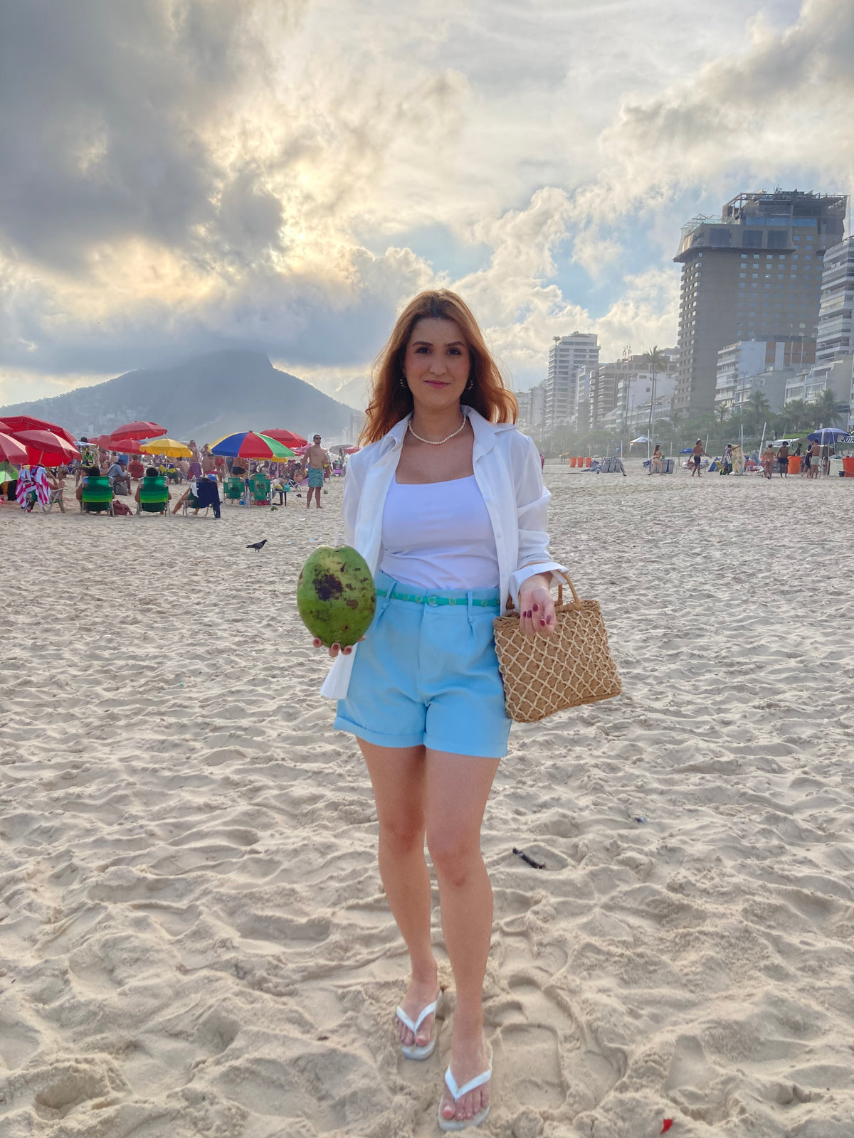 Short Alfaiataria Azul Bebe Tamanho G