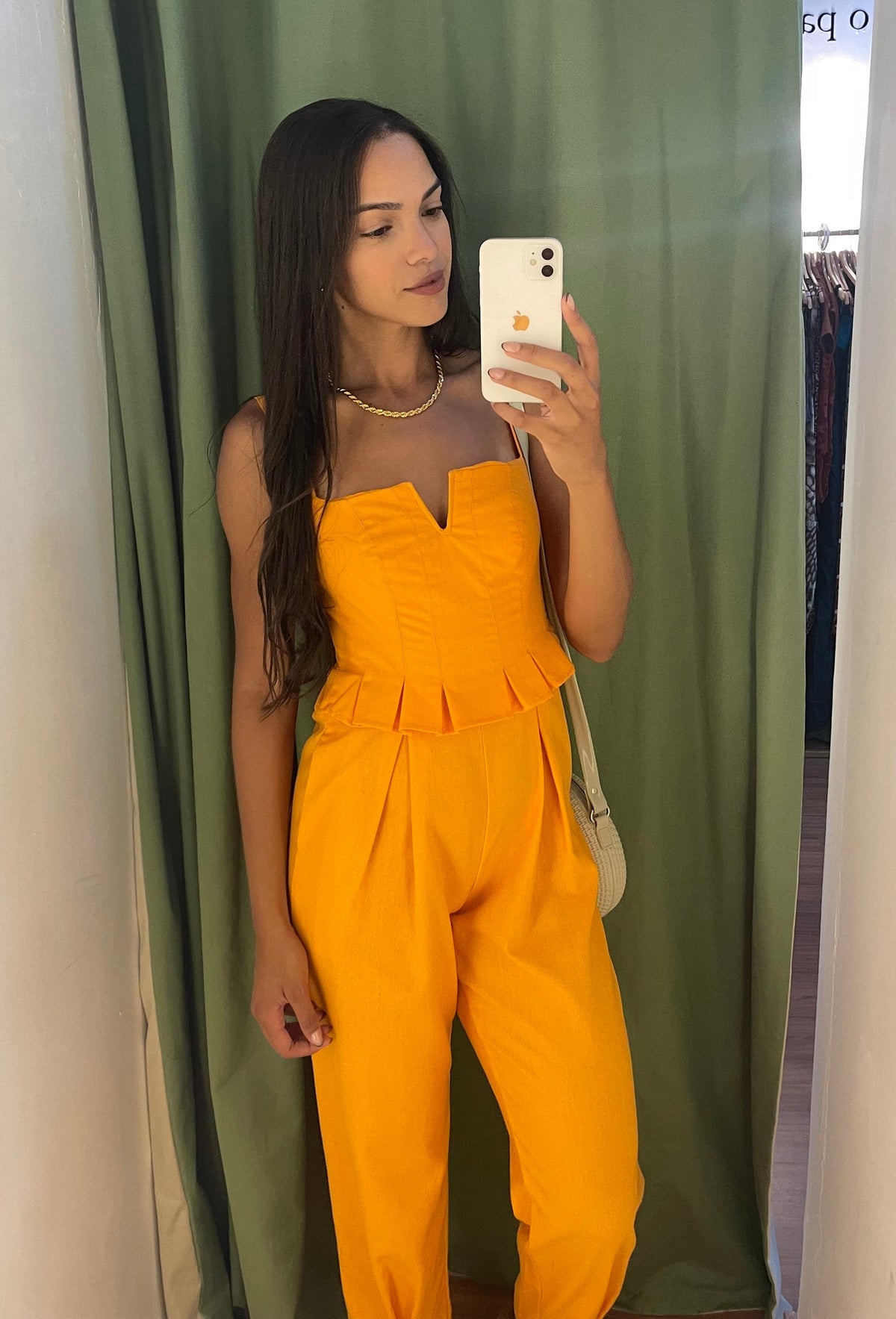 Macacão Farm Corselet Coral tamanho PP