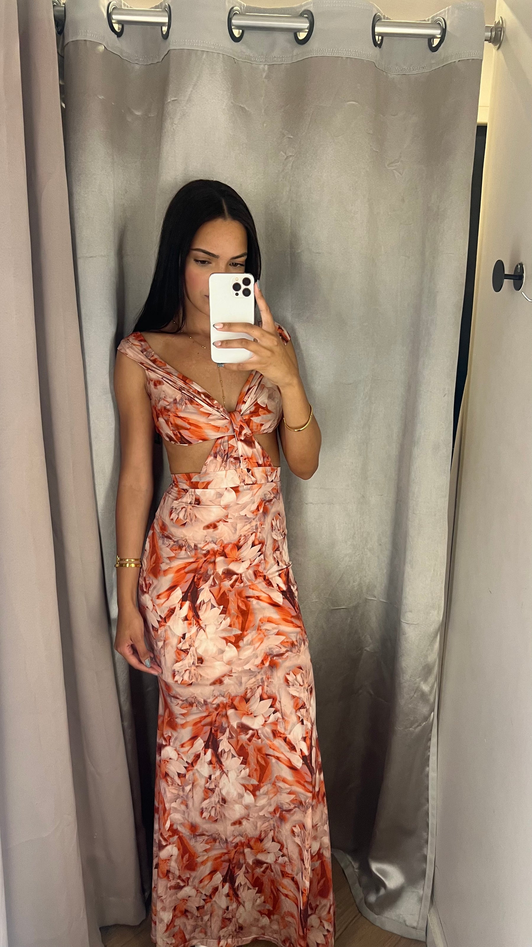 Vestido Agatha Longo Floral tamanho G