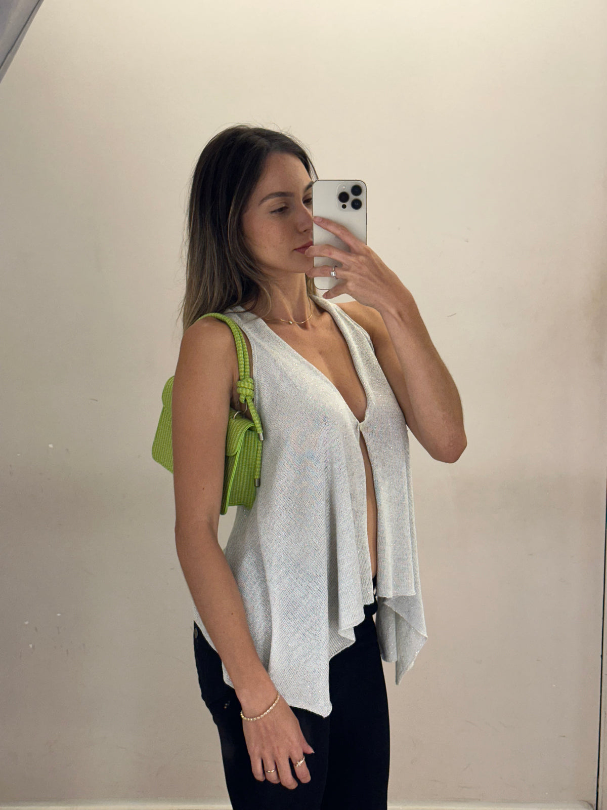 Colete Brilho Ecletic Cinza Tamanho M