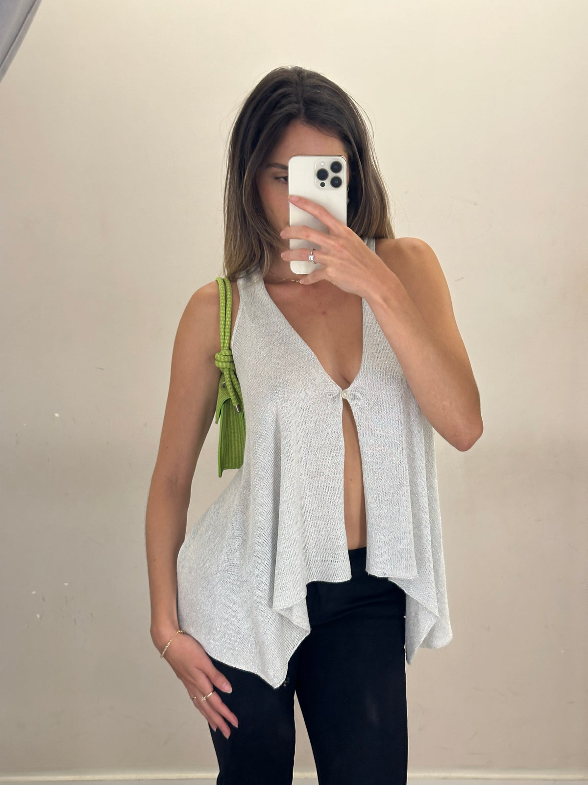 Colete Brilho Ecletic Cinza Tamanho M