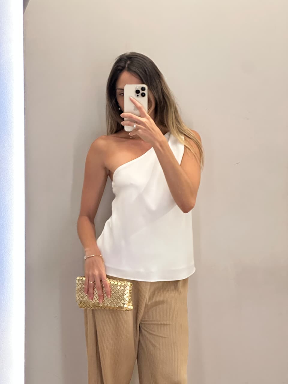 Blusa Fivela Ombro Branco Tam P