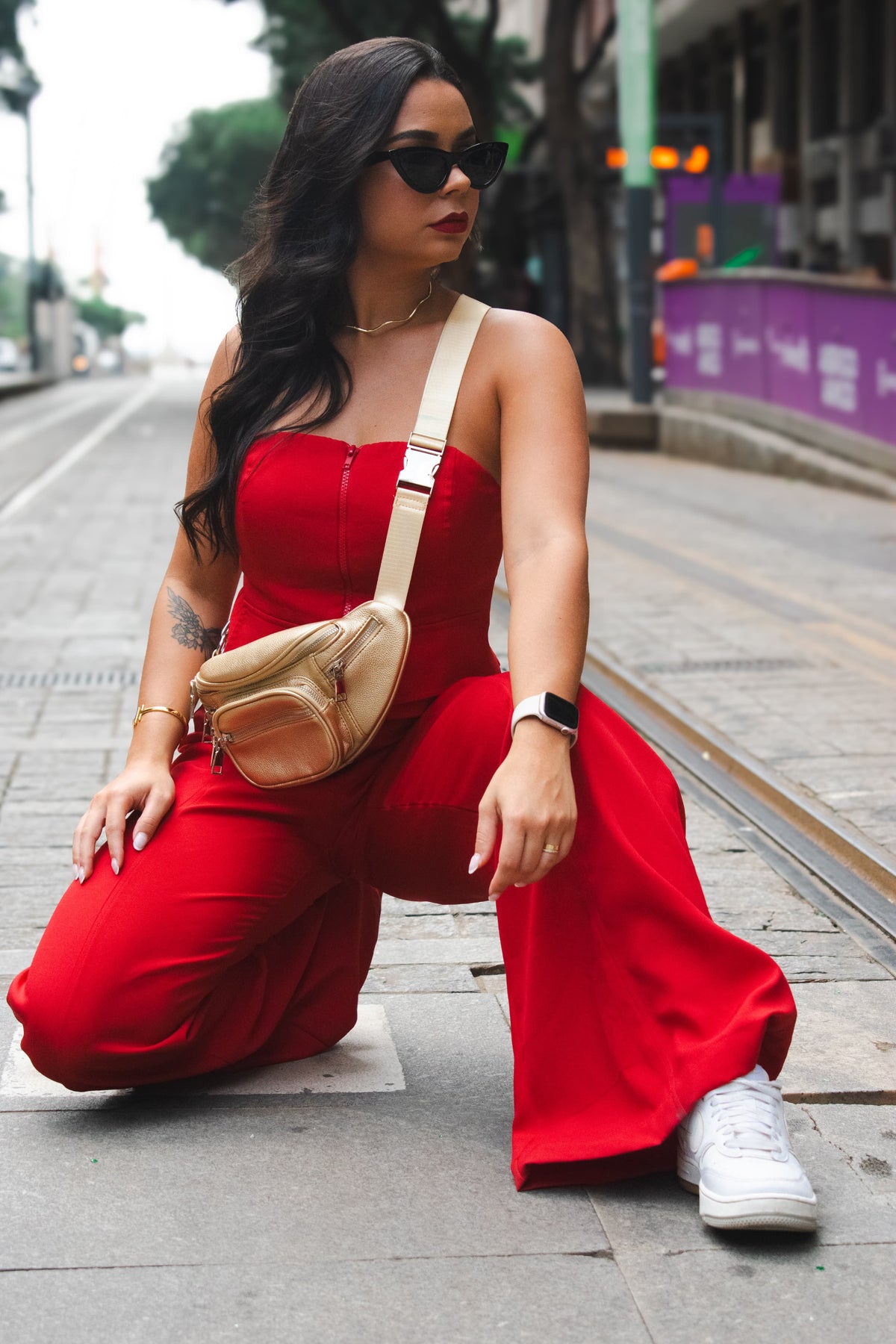 Calça Afghan Pantalona Vermelha tamanho M