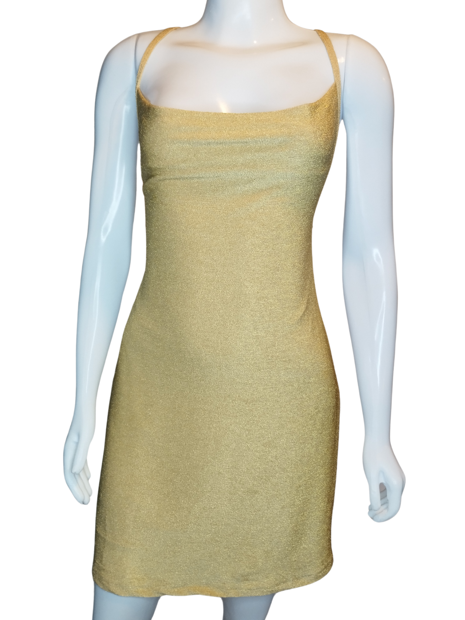 Vestido Botswana Lurex Glamour Dourado tamanho M