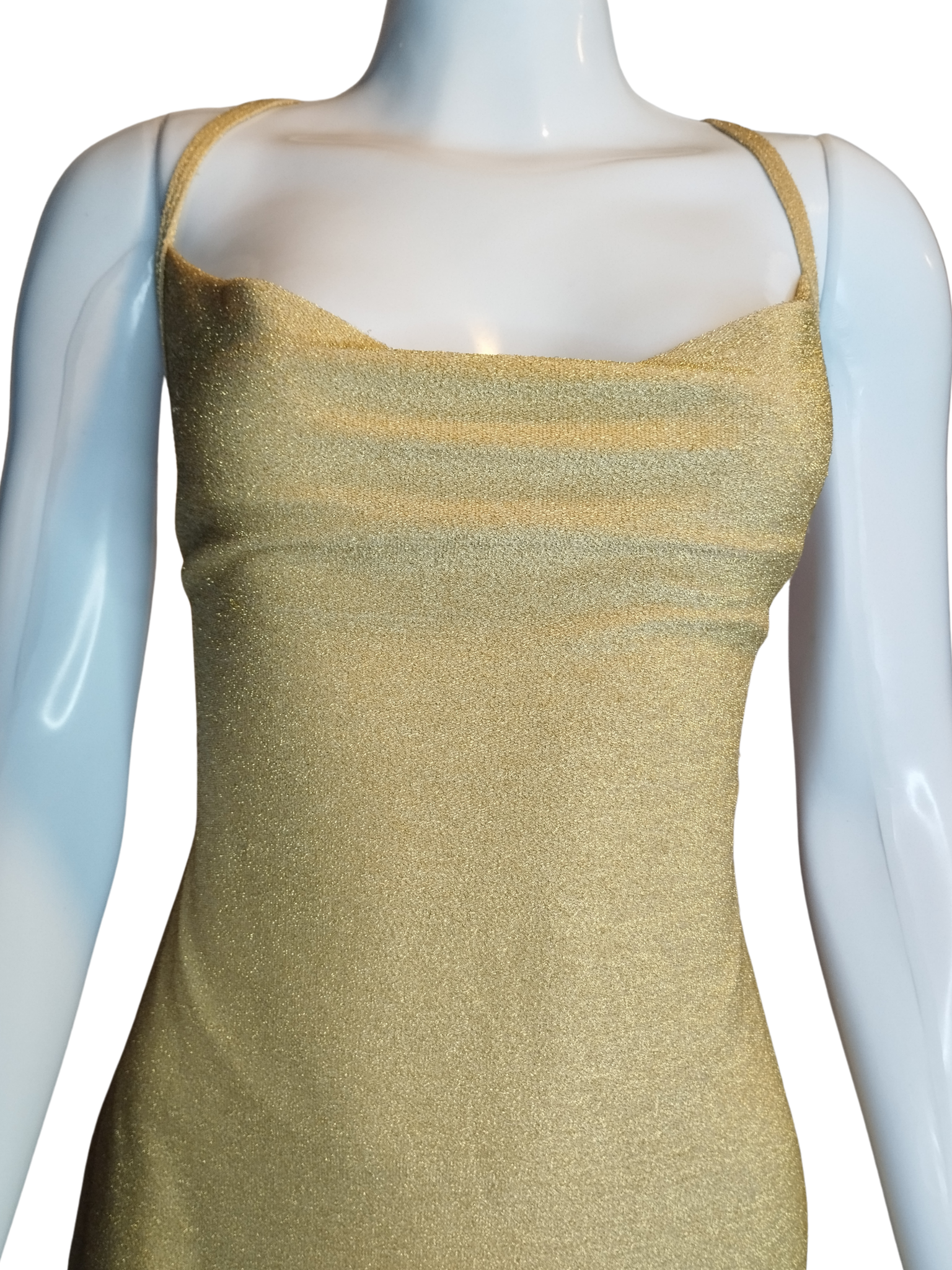 Vestido Botswana Lurex Glamour Dourado tamanho M