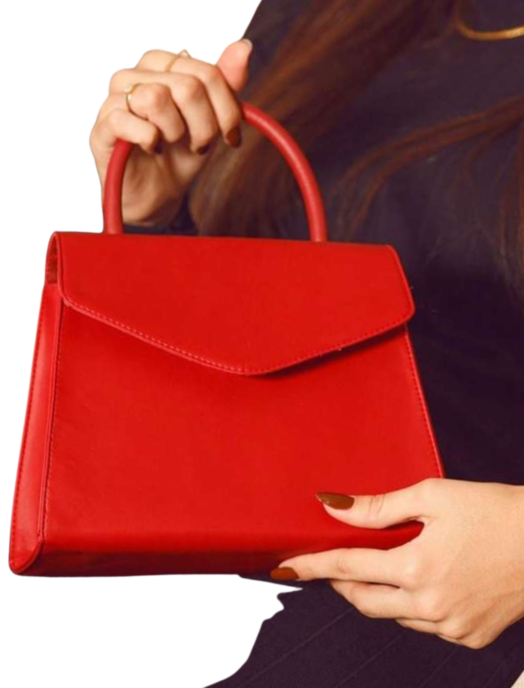 Bolsa Média Estruturada Minimalista Vermelho