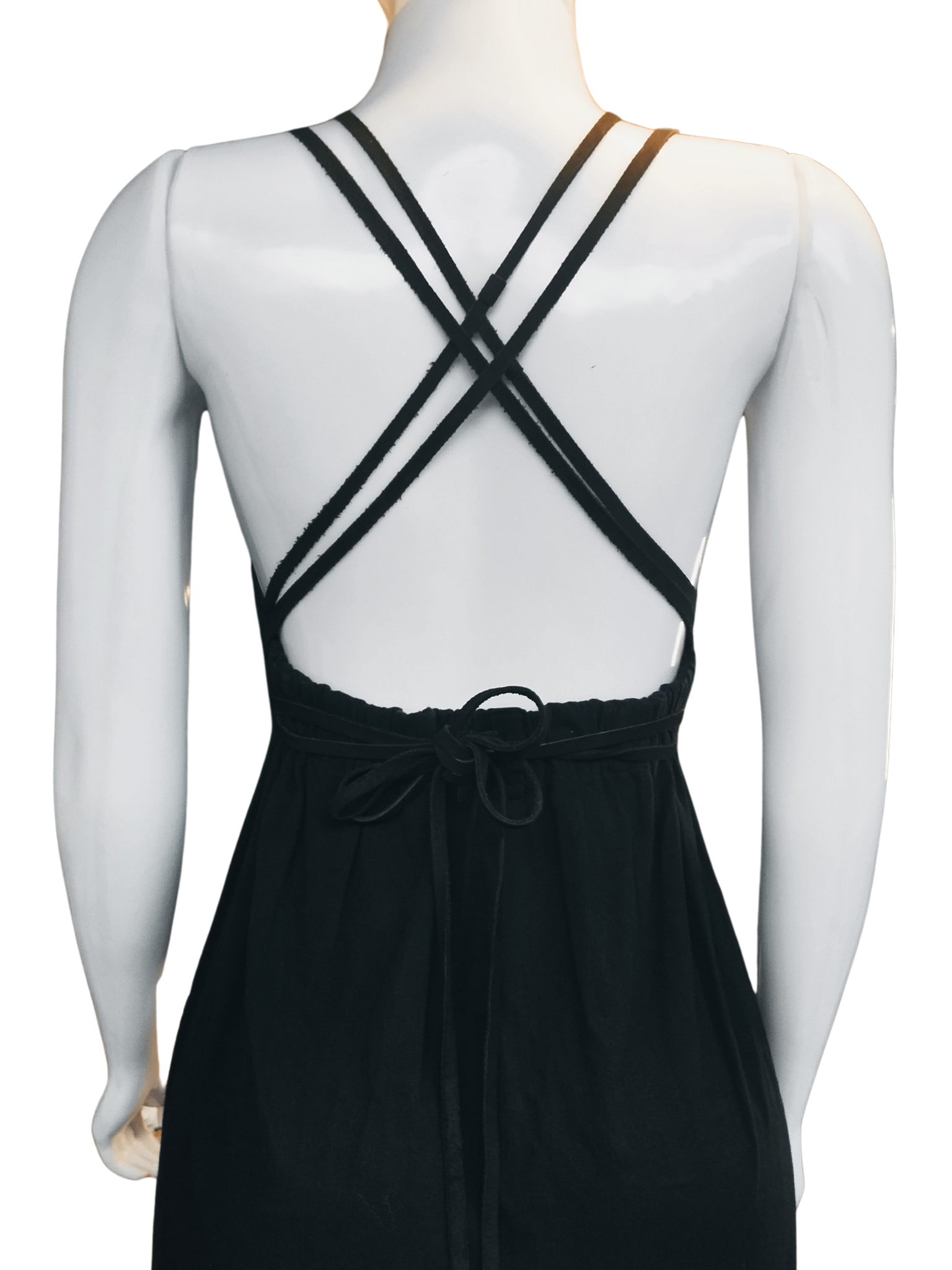 Vestido Longo Costas Nuas Caravana Preto tamanho M