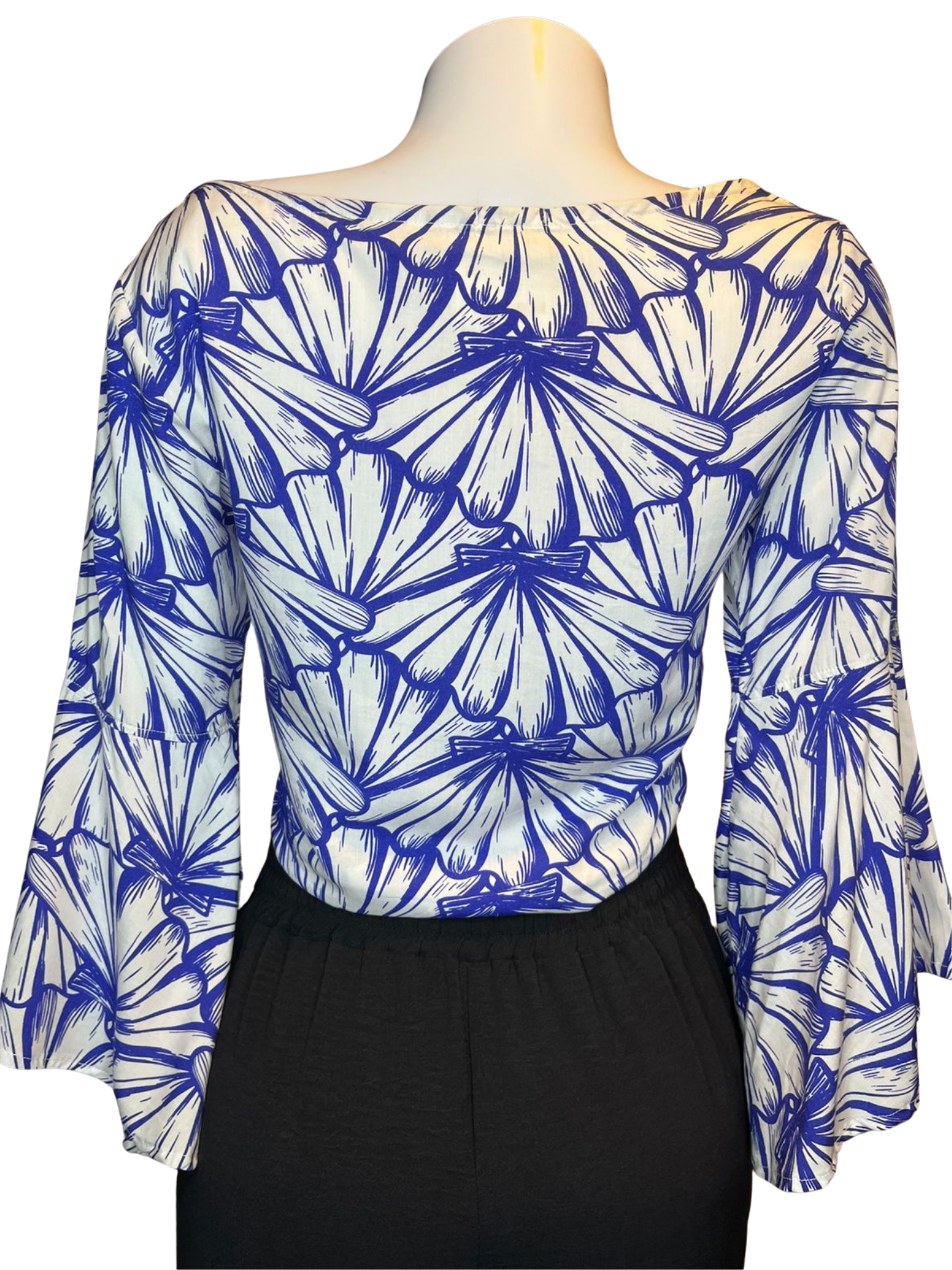 Blusa Afghan Sodalita Azul tamanho PP