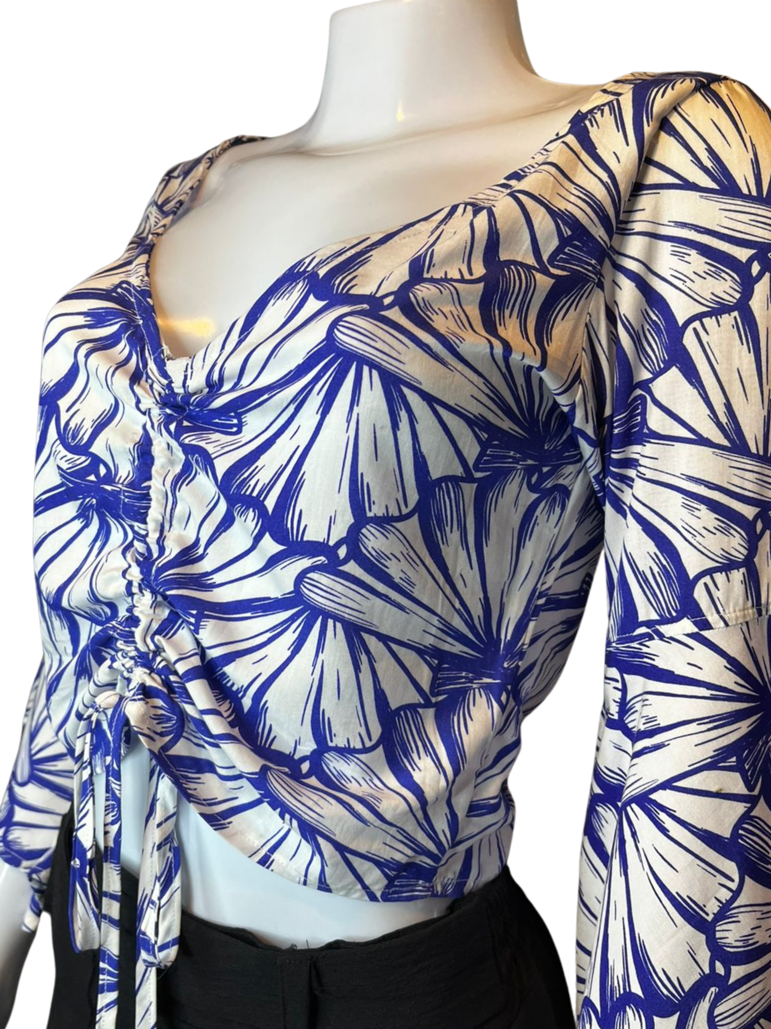 Blusa Afghan Sodalita Azul tamanho PP