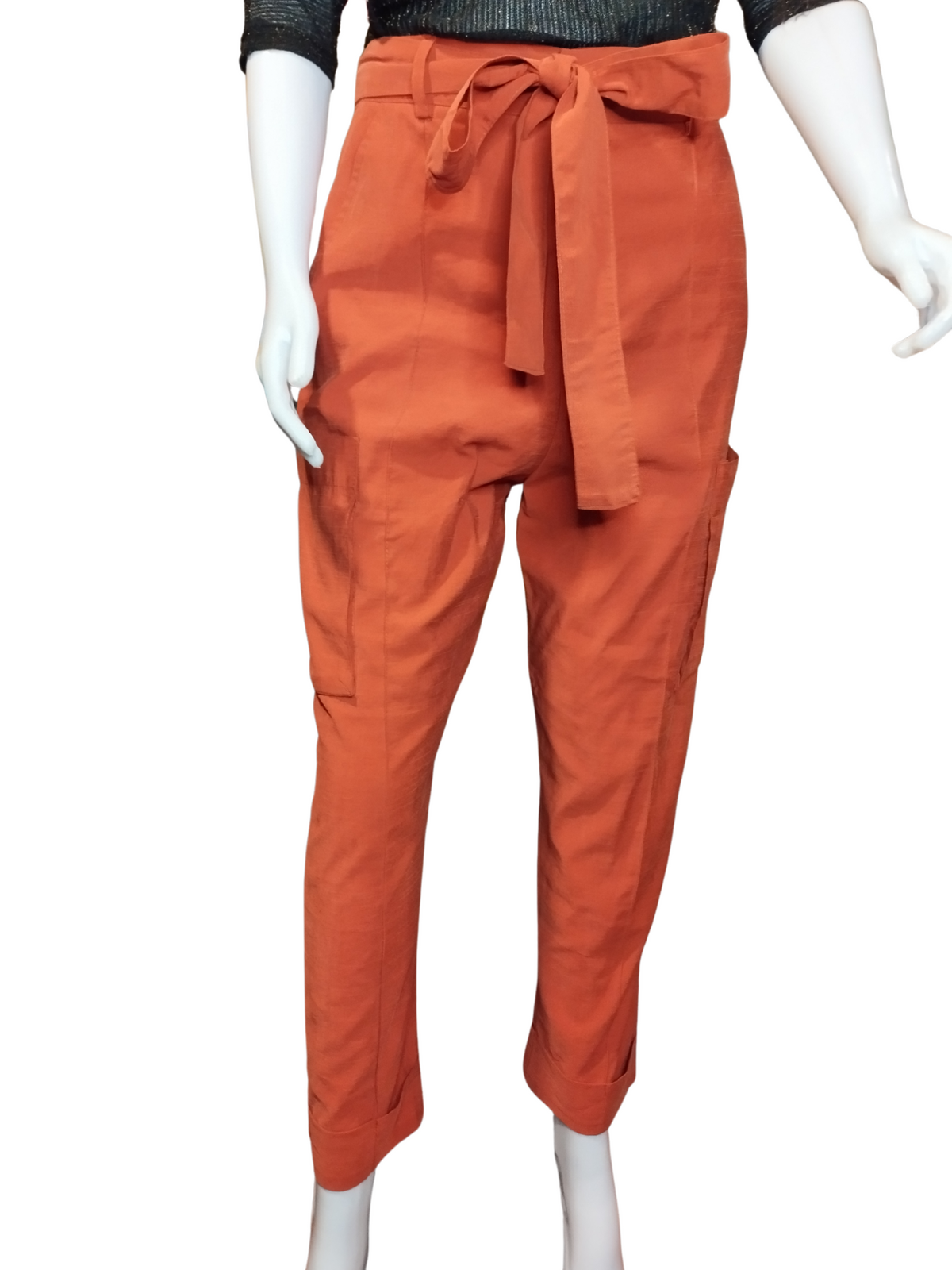 Calça Cargo Social com Cinto Terracota tamanho 36