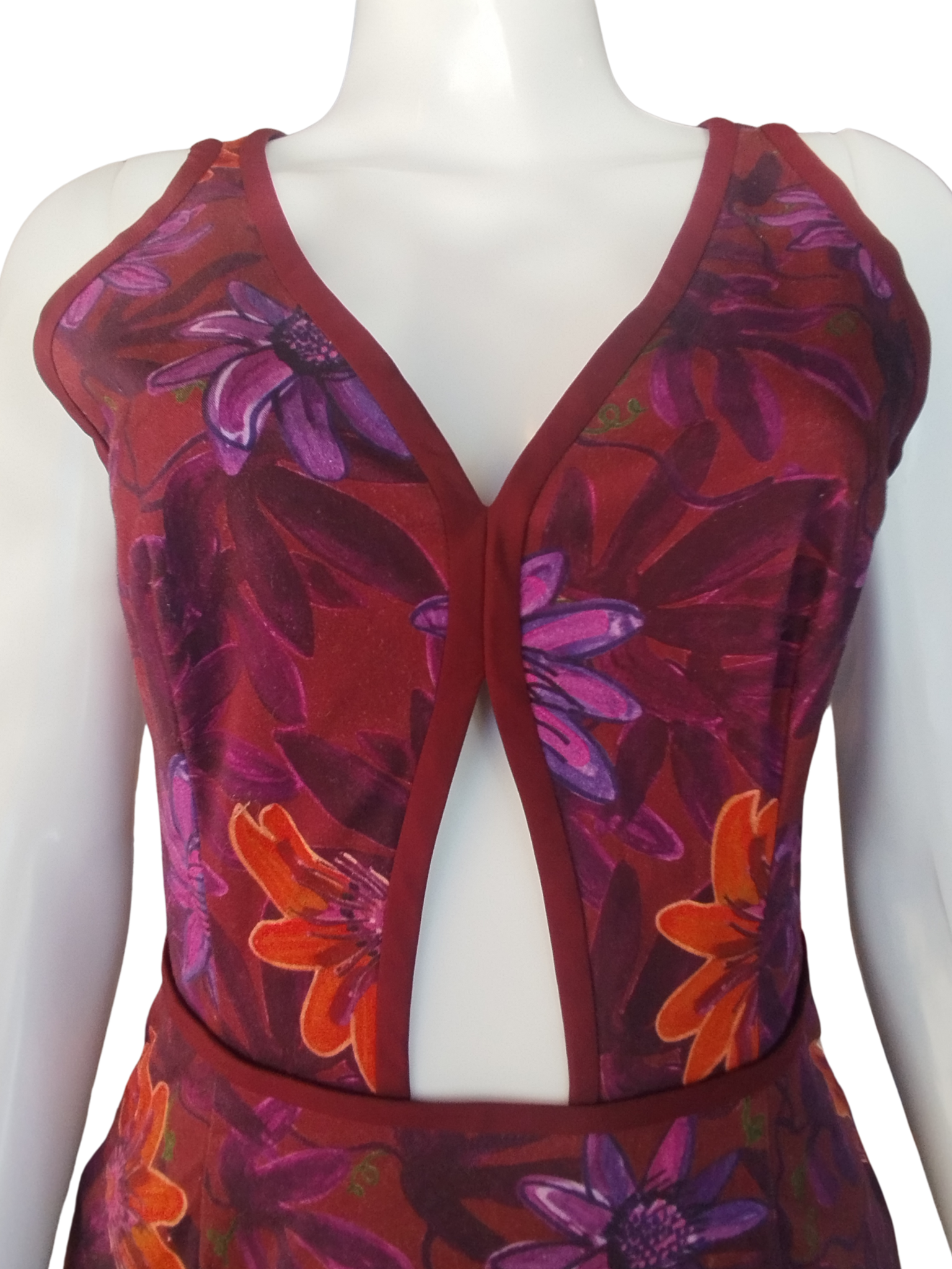 Vestido Floral A Brand Roxo tamanho 38