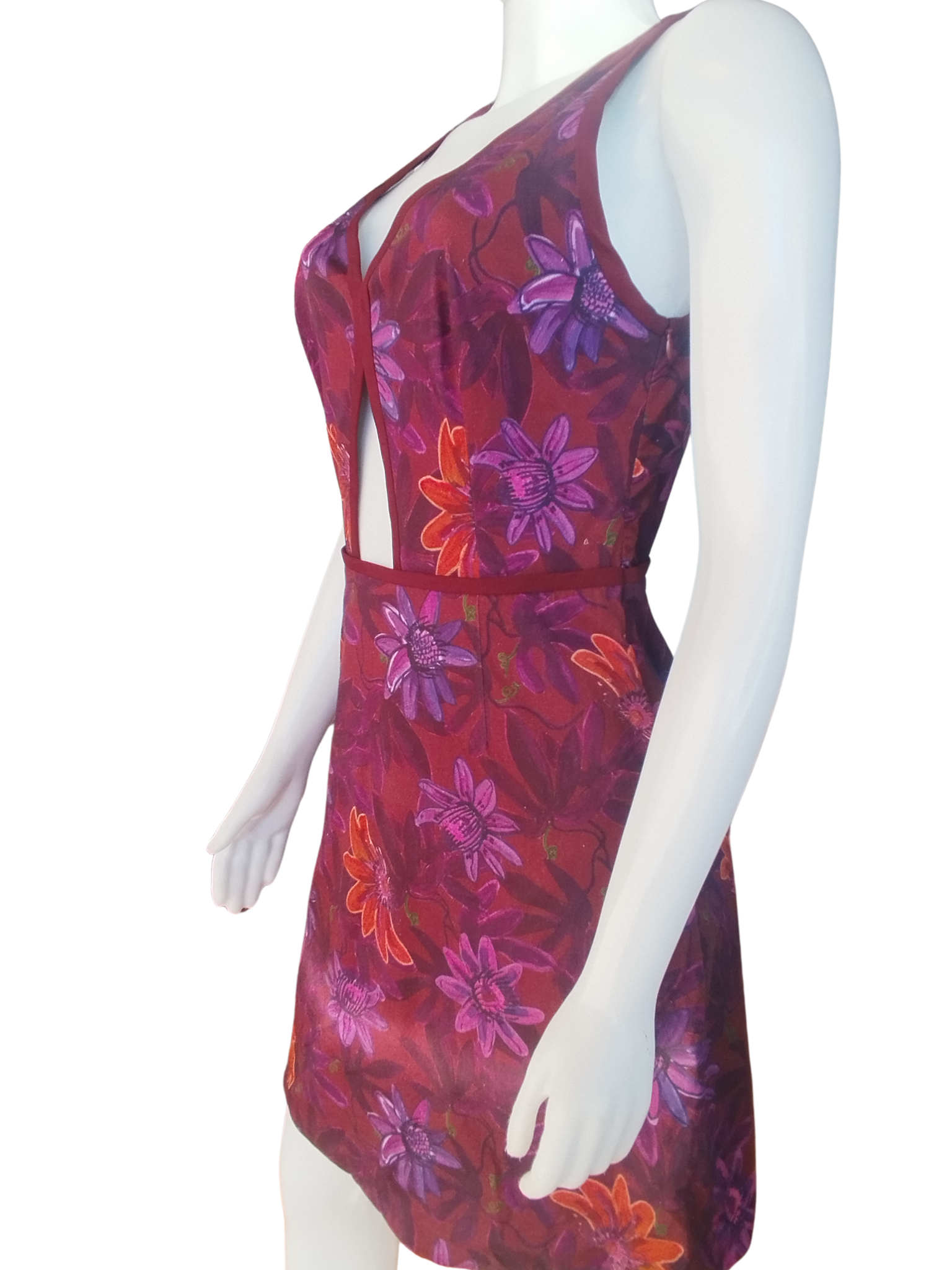 Vestido Floral A Brand Roxo tamanho 38