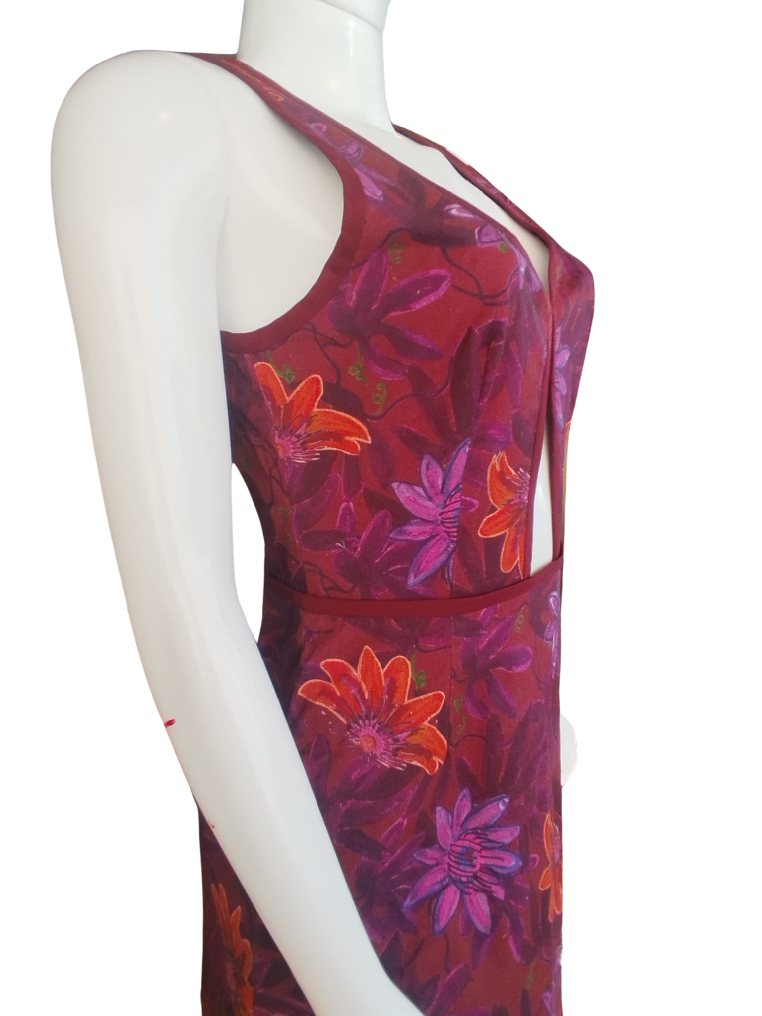 Vestido Floral A Brand Roxo tamanho 38