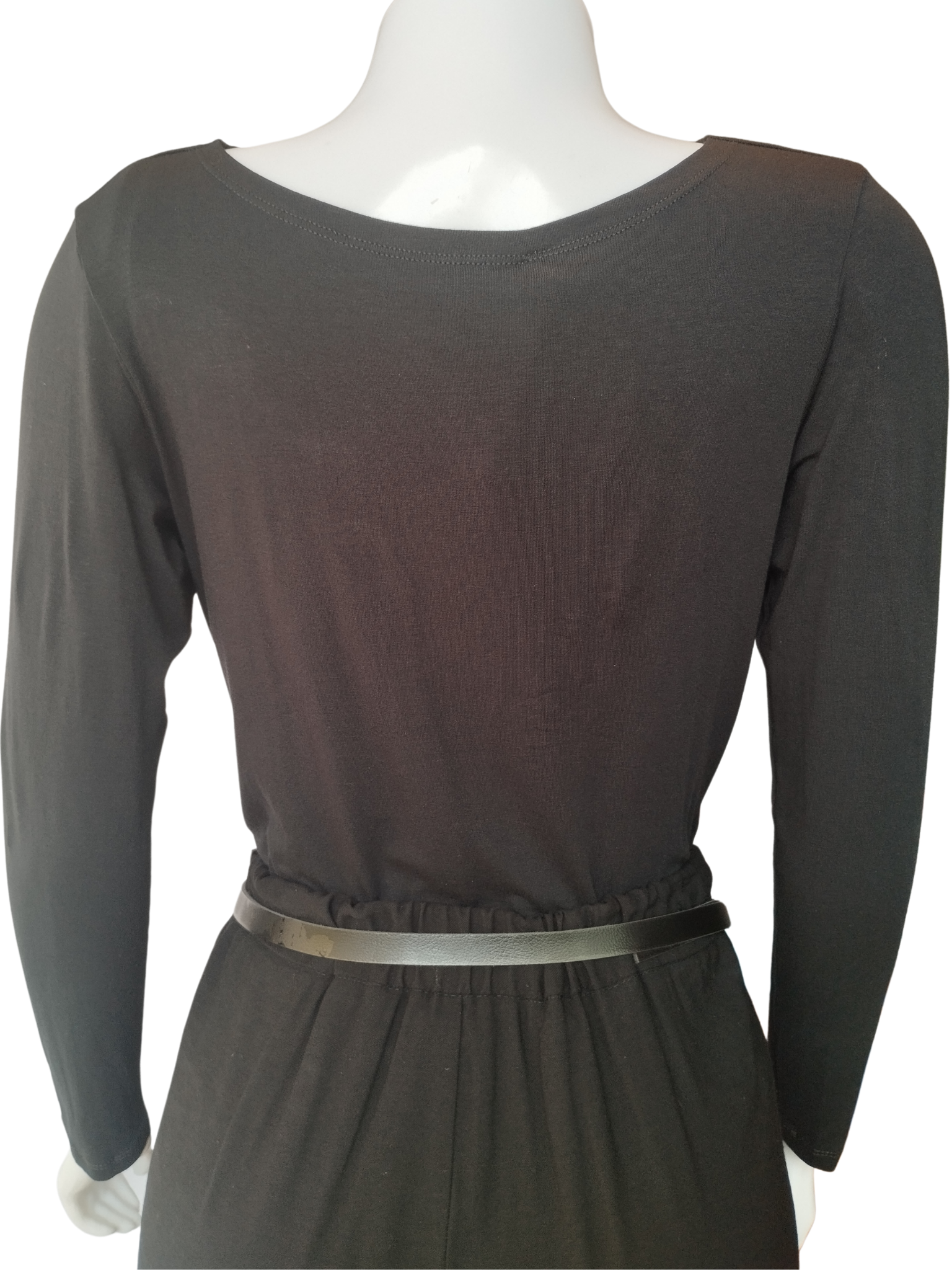 Blusa Manga Longa Malha Transpassada Preto tamanho M