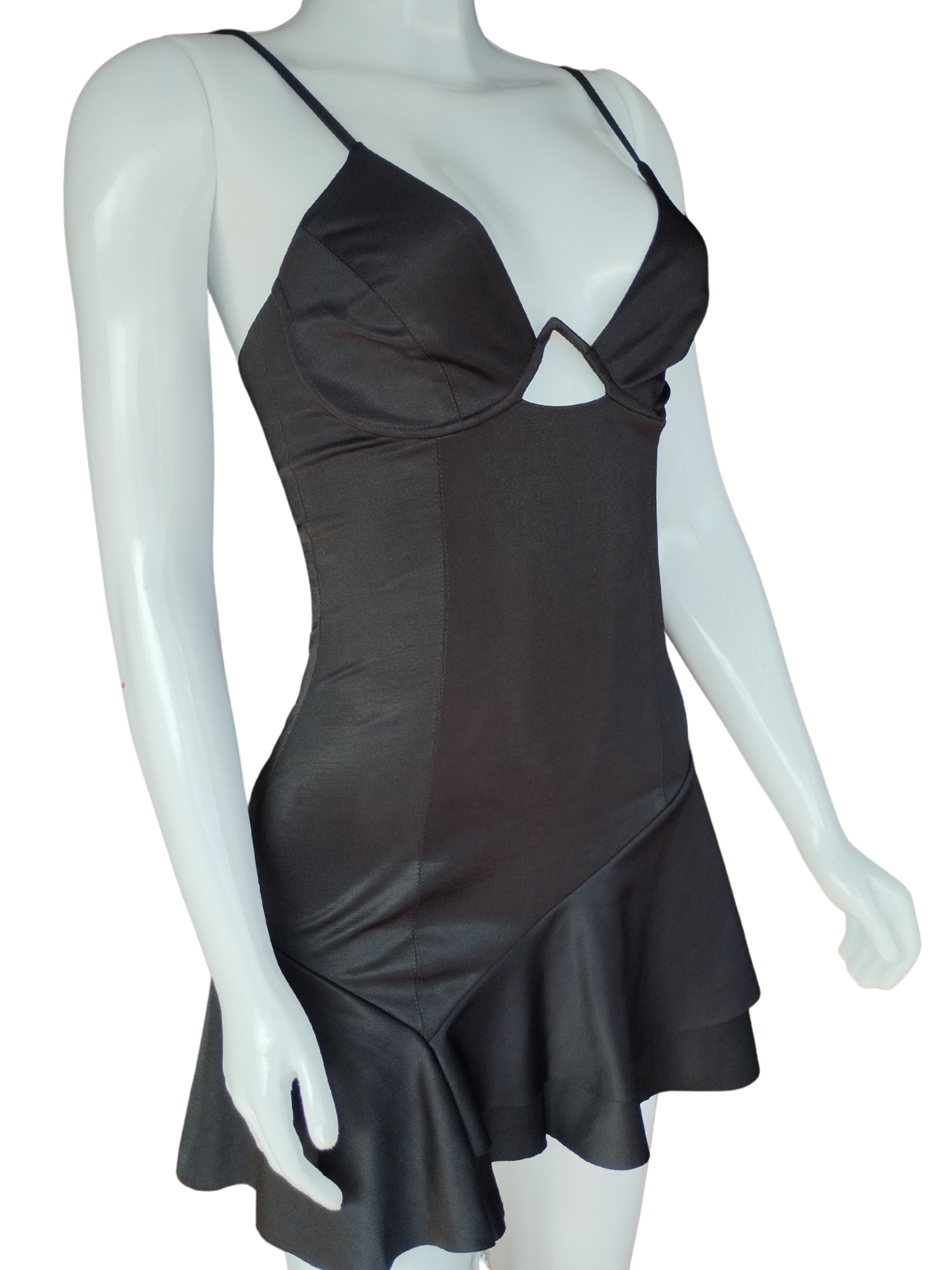 Macaquinho Agatha Arame Busto Preto tamanho PP