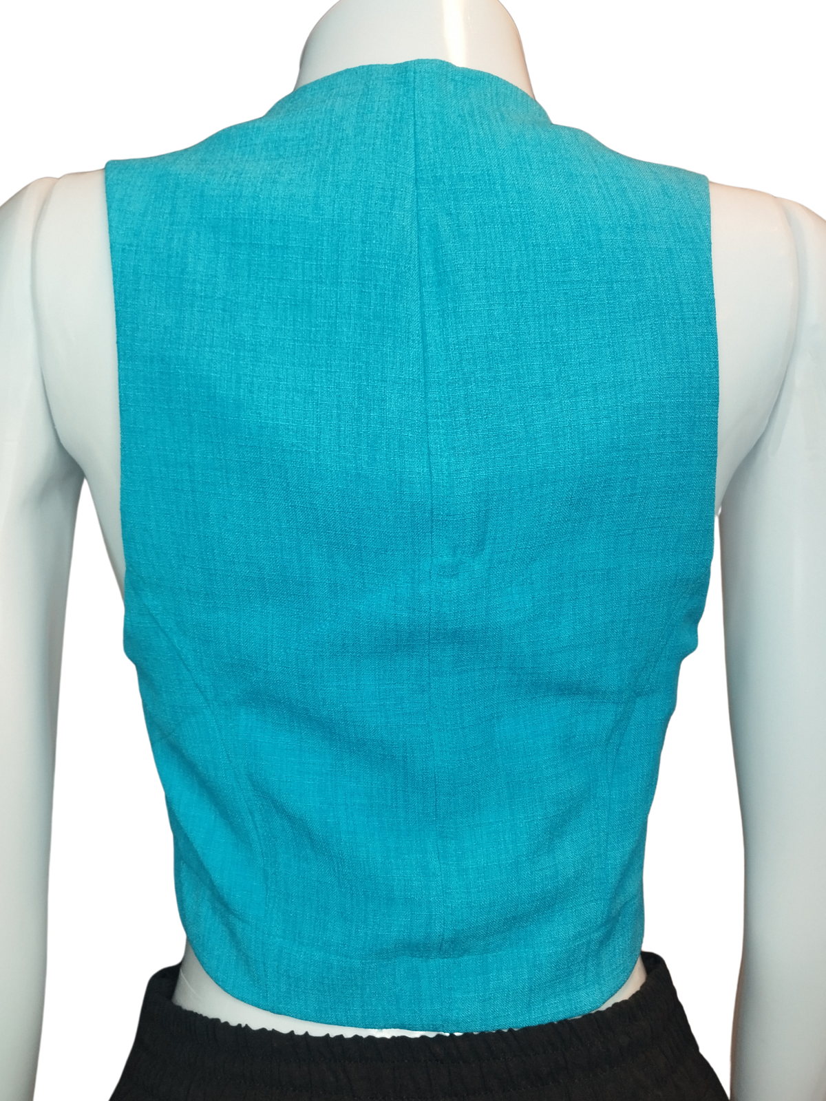 Colete Botswana Botão Dourado Azul tamanho PP