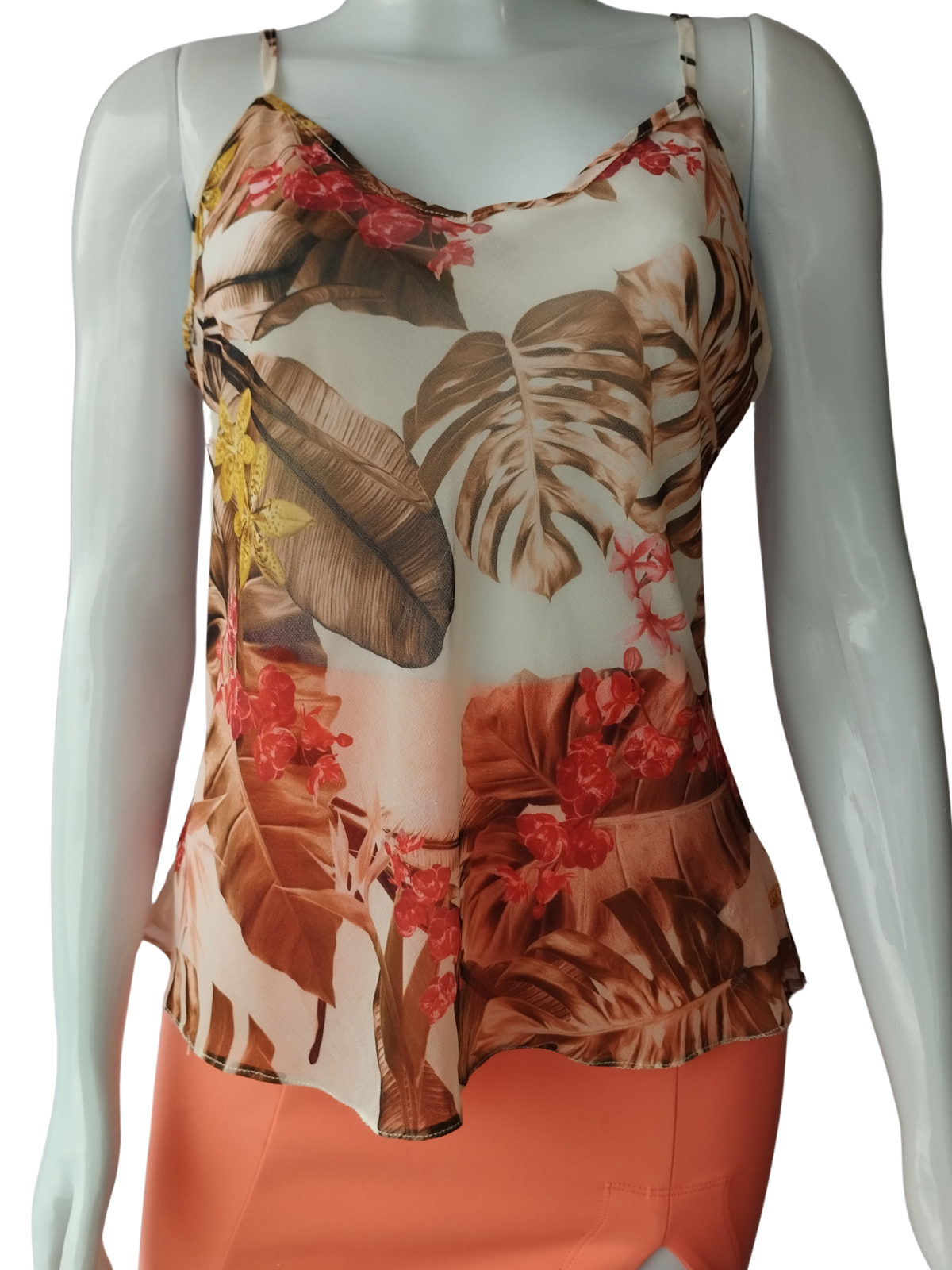 Blusa Ágatha Floral Marrom tamanho 38