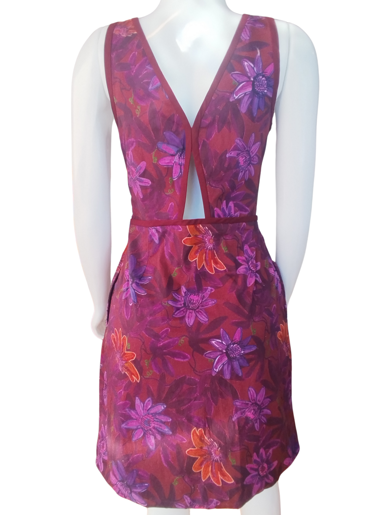 Vestido Floral A Brand Roxo tamanho 38
