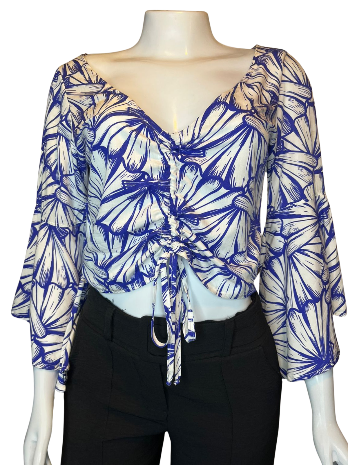 Blusa Afghan Sodalita Azul tamanho PP