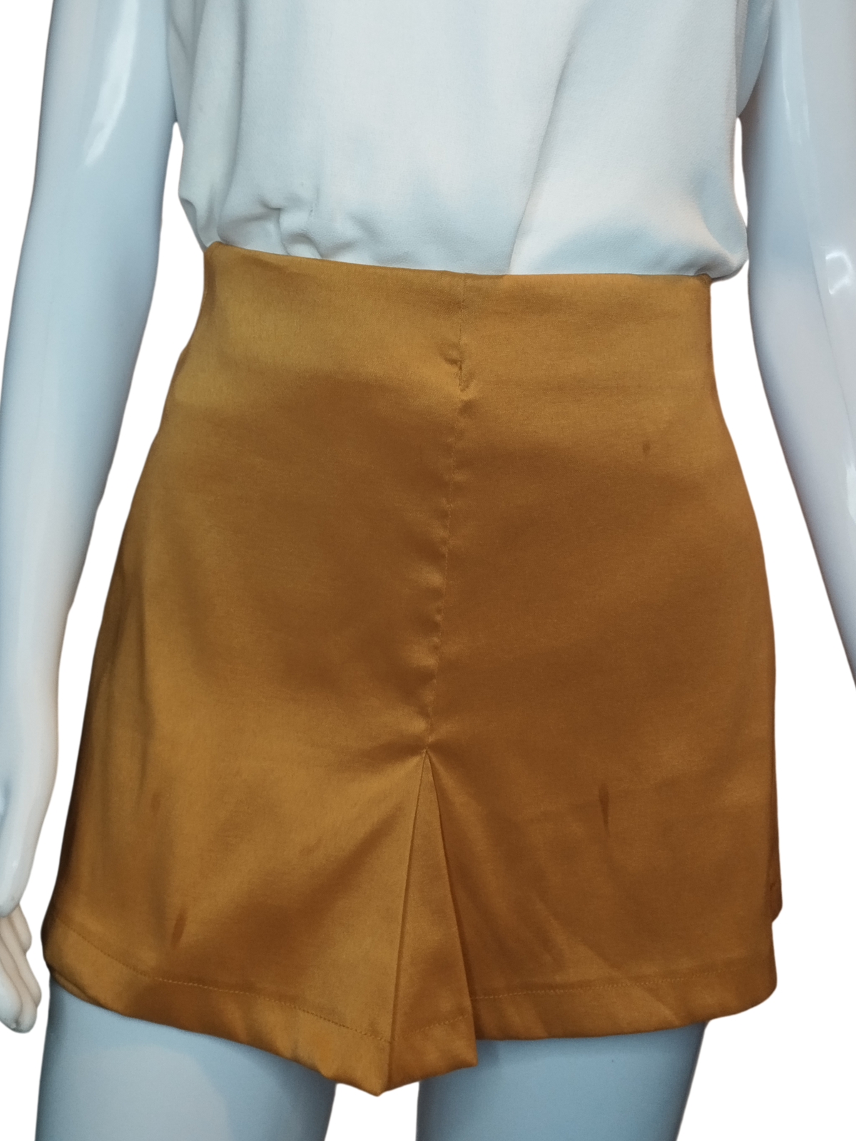 Short Saia Agatha Bengaline Bege tamanho 42