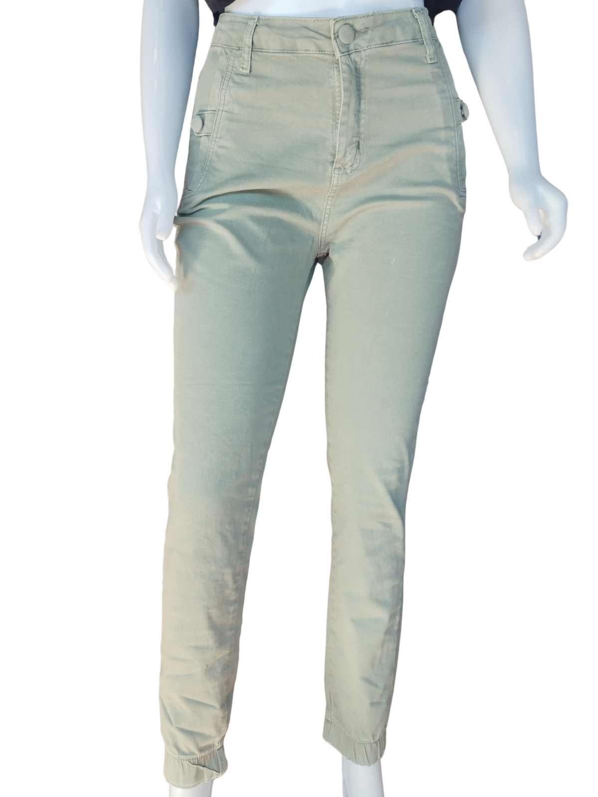 Calça Jeans Reta Verde tamanho P