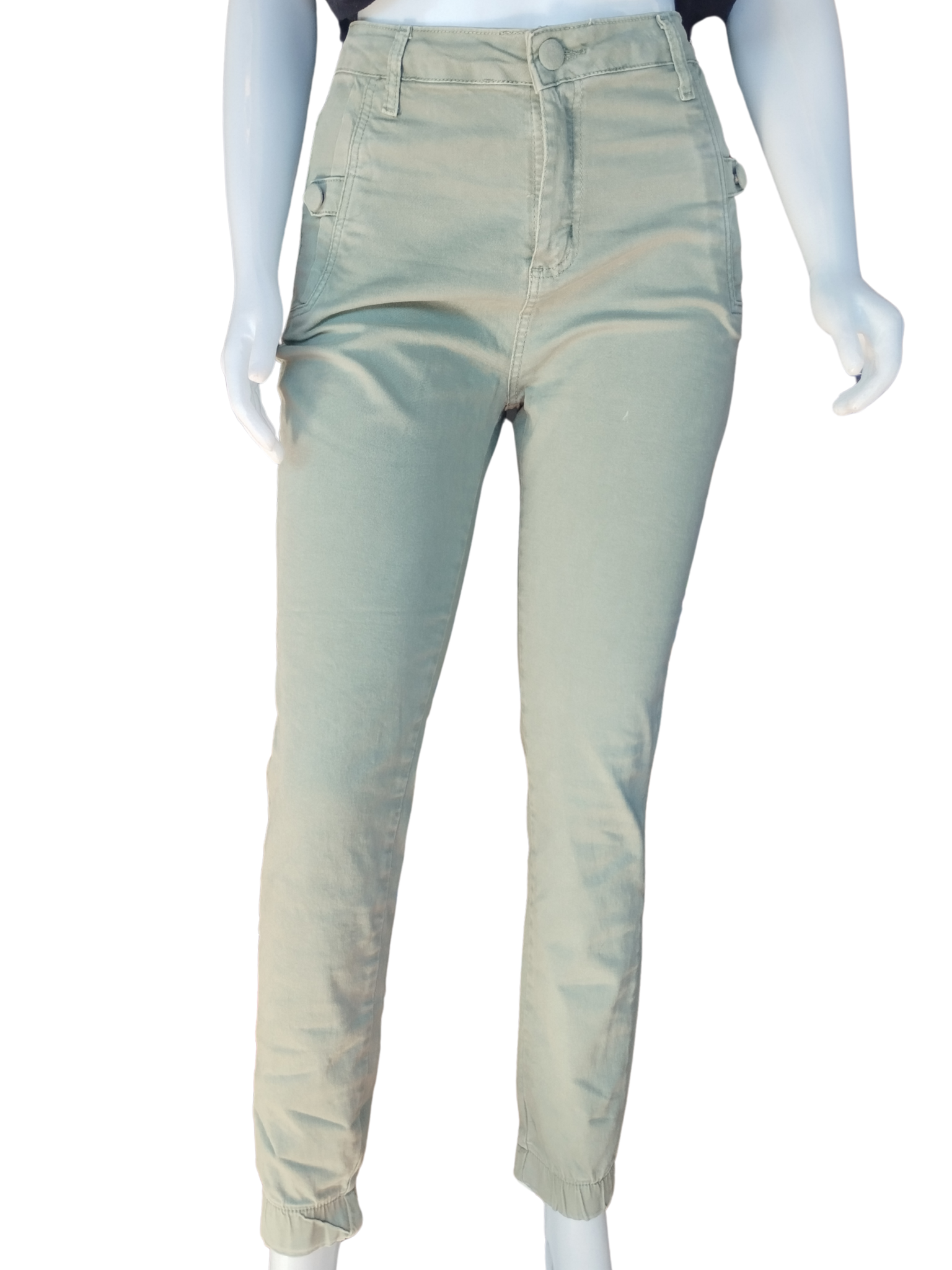 Calça Jeans Reta Verde tamanho P