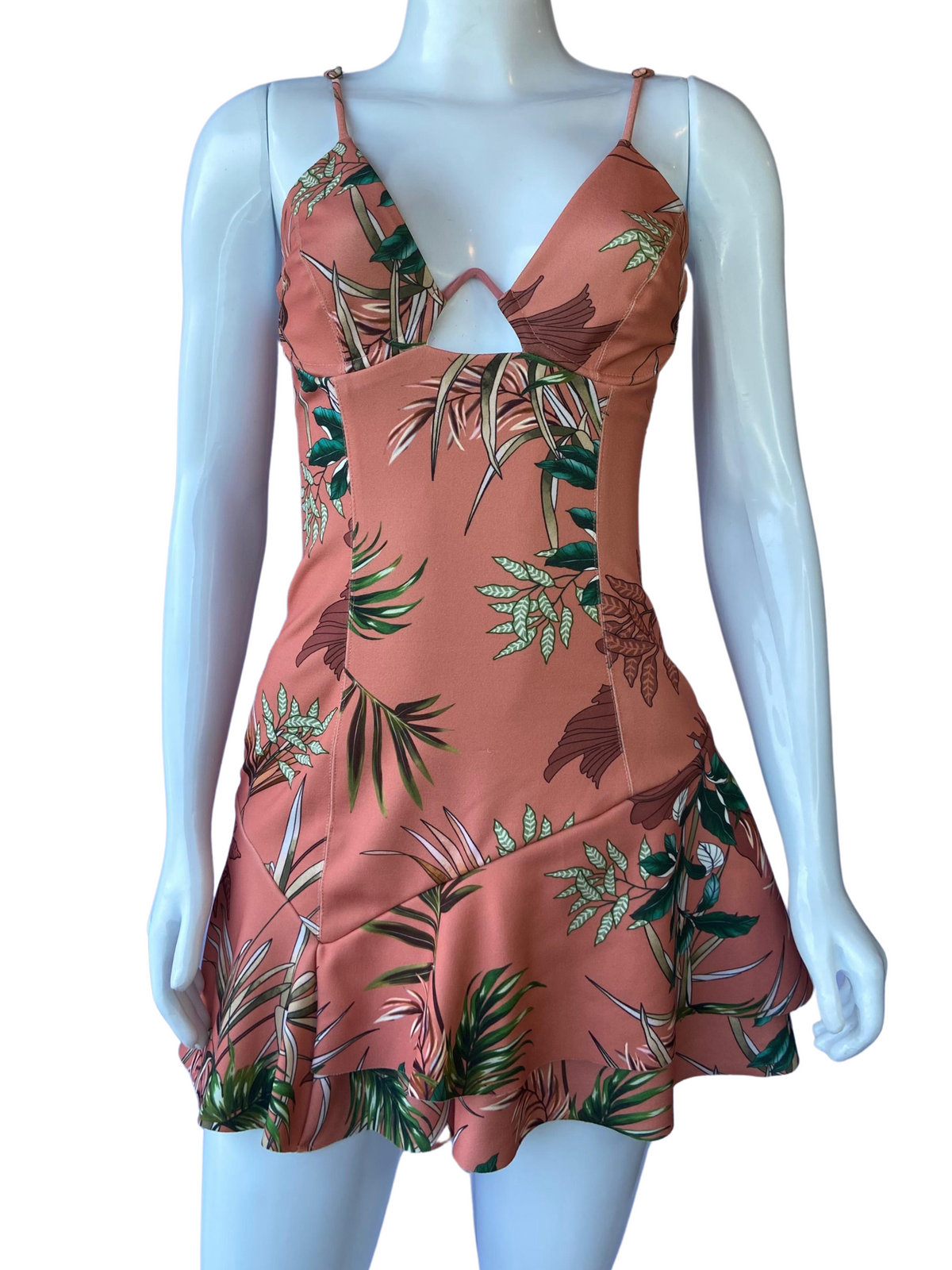 Macaquinho Ágatha Aro Busto Floral tamanho P