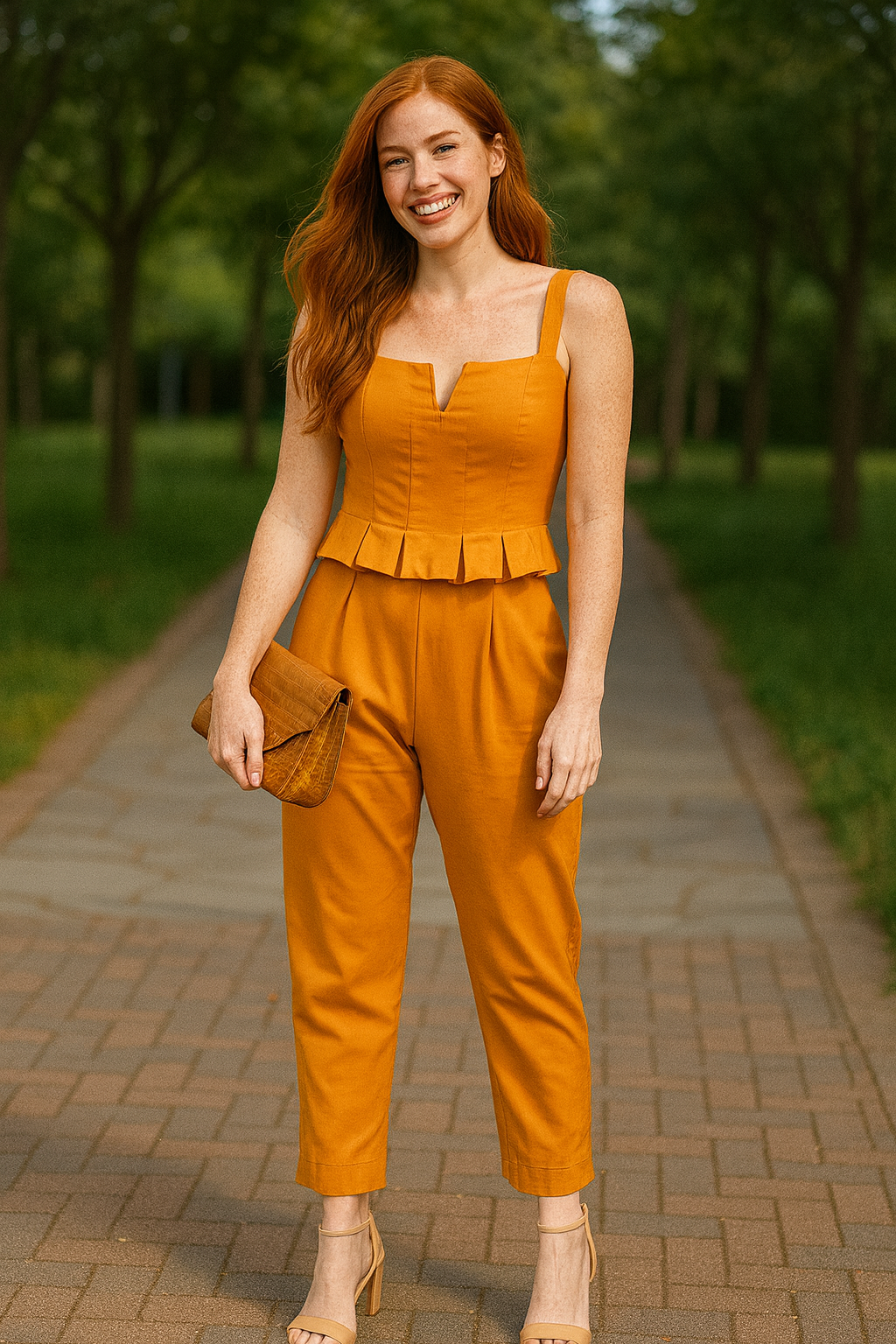 Macacão Farm Corselet Coral tamanho PP