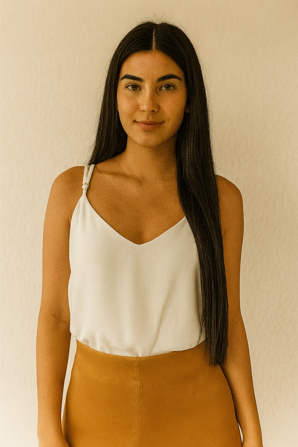 Blusa Curta Ágatha Decote V Branco tamanho G