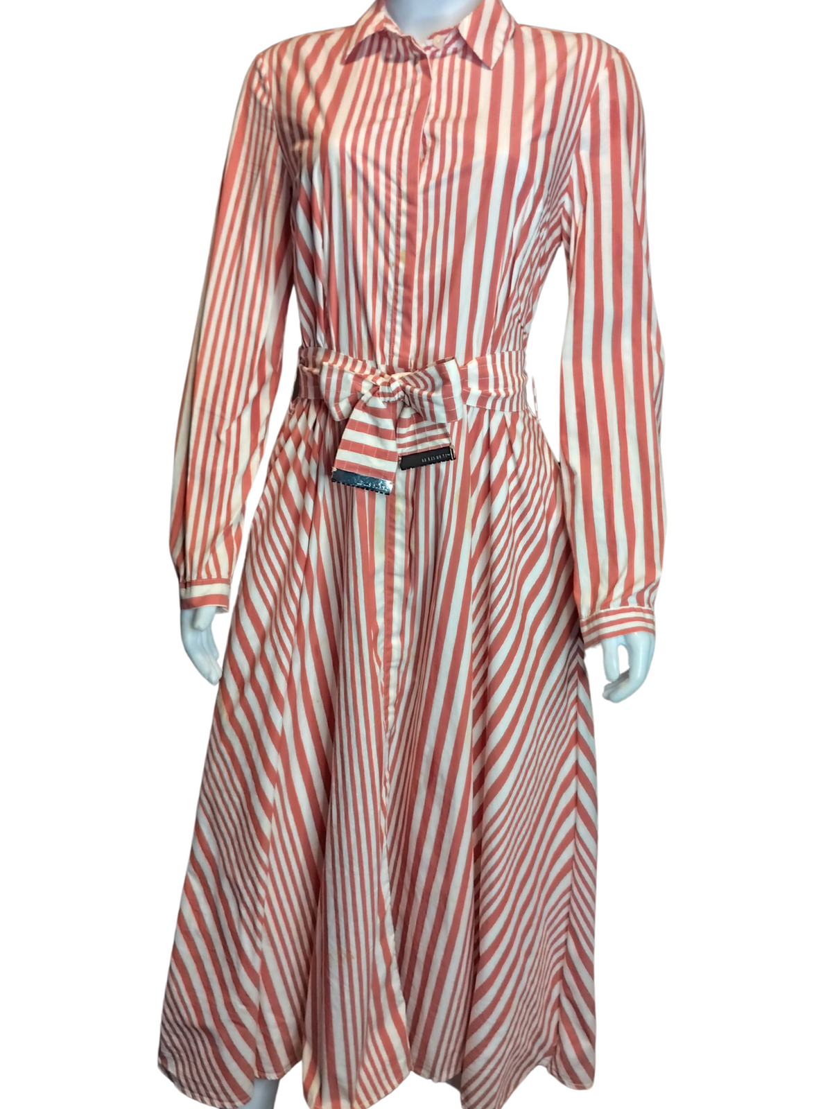 Vestido Le Lis Blanc Listrado Vermelho tamanho 38