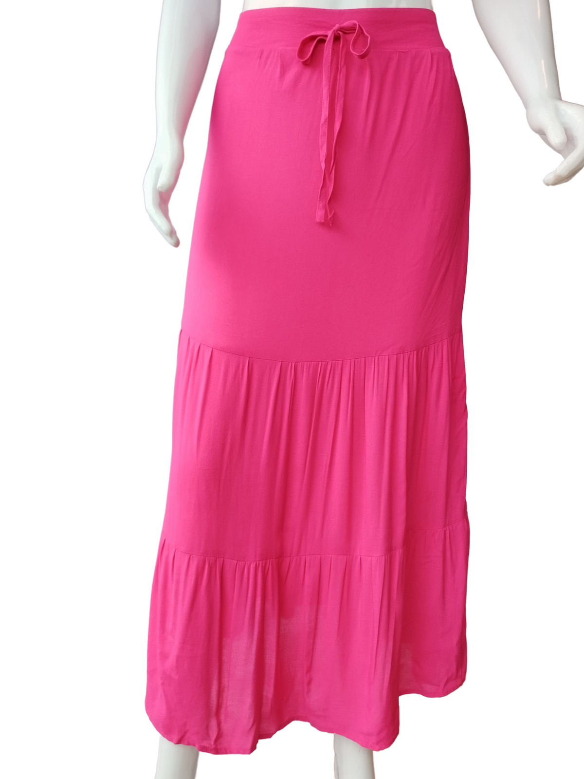 Saia Longa Babados Rosa Pink tamanho 38