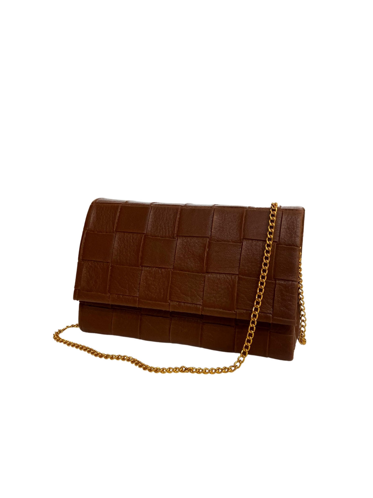 Bolsa Bottega Trançada 3D Marrom