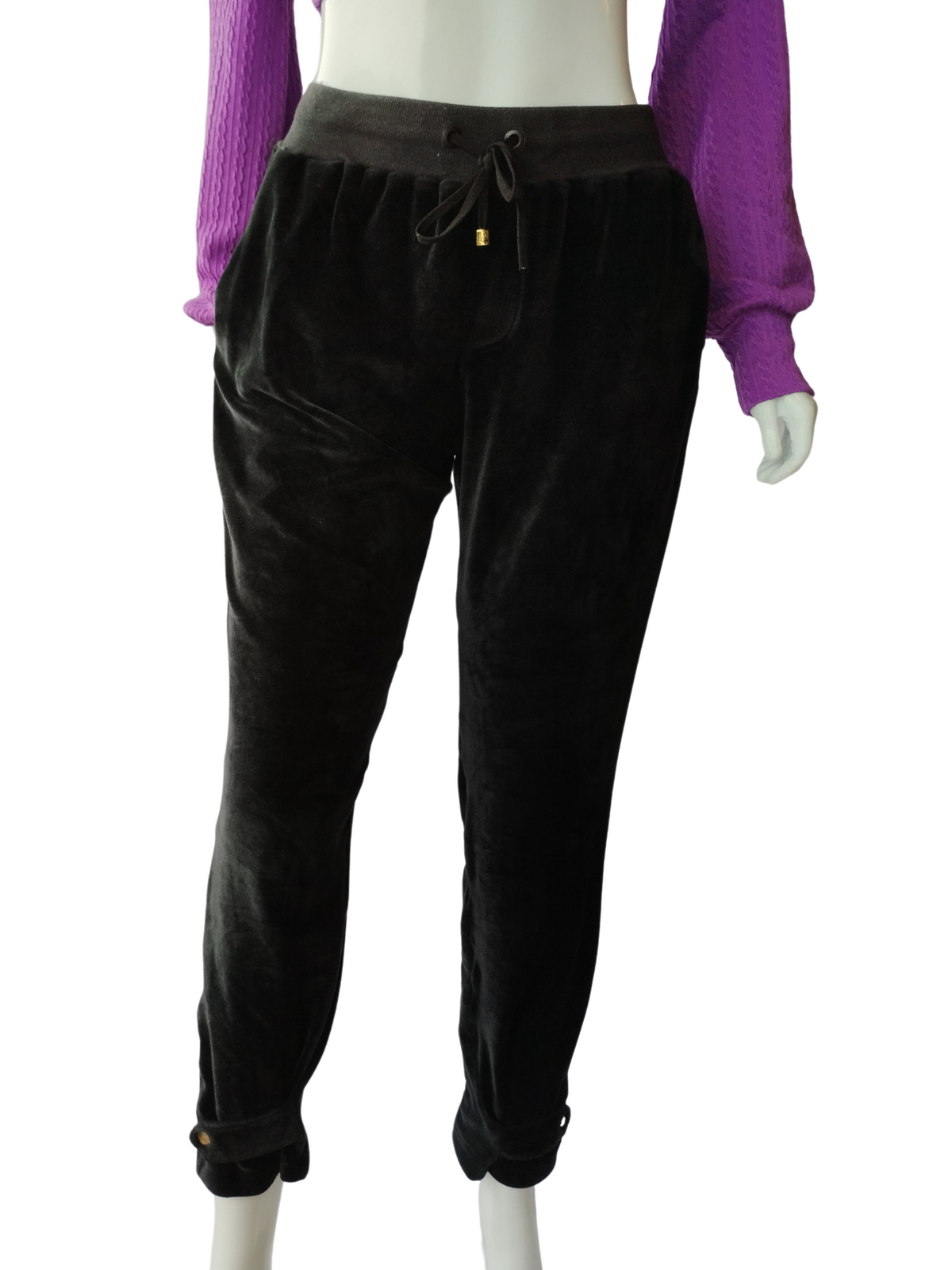 Calça La Bella Mafia Sued Preta tamanho M