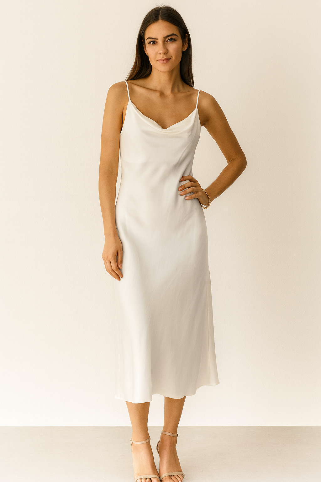 Vestido Midi Reversa Lila Off White tamanho P