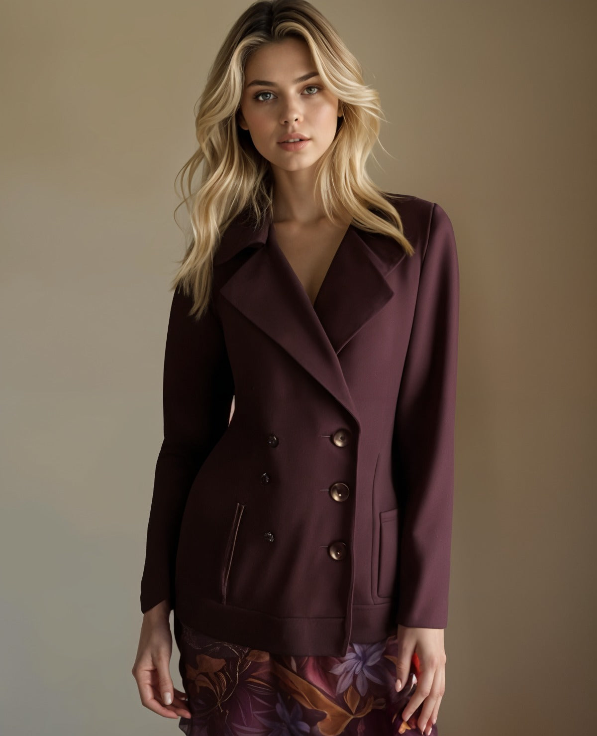 Blazer Alfaiataria Morina Fashion Uva tamanho M