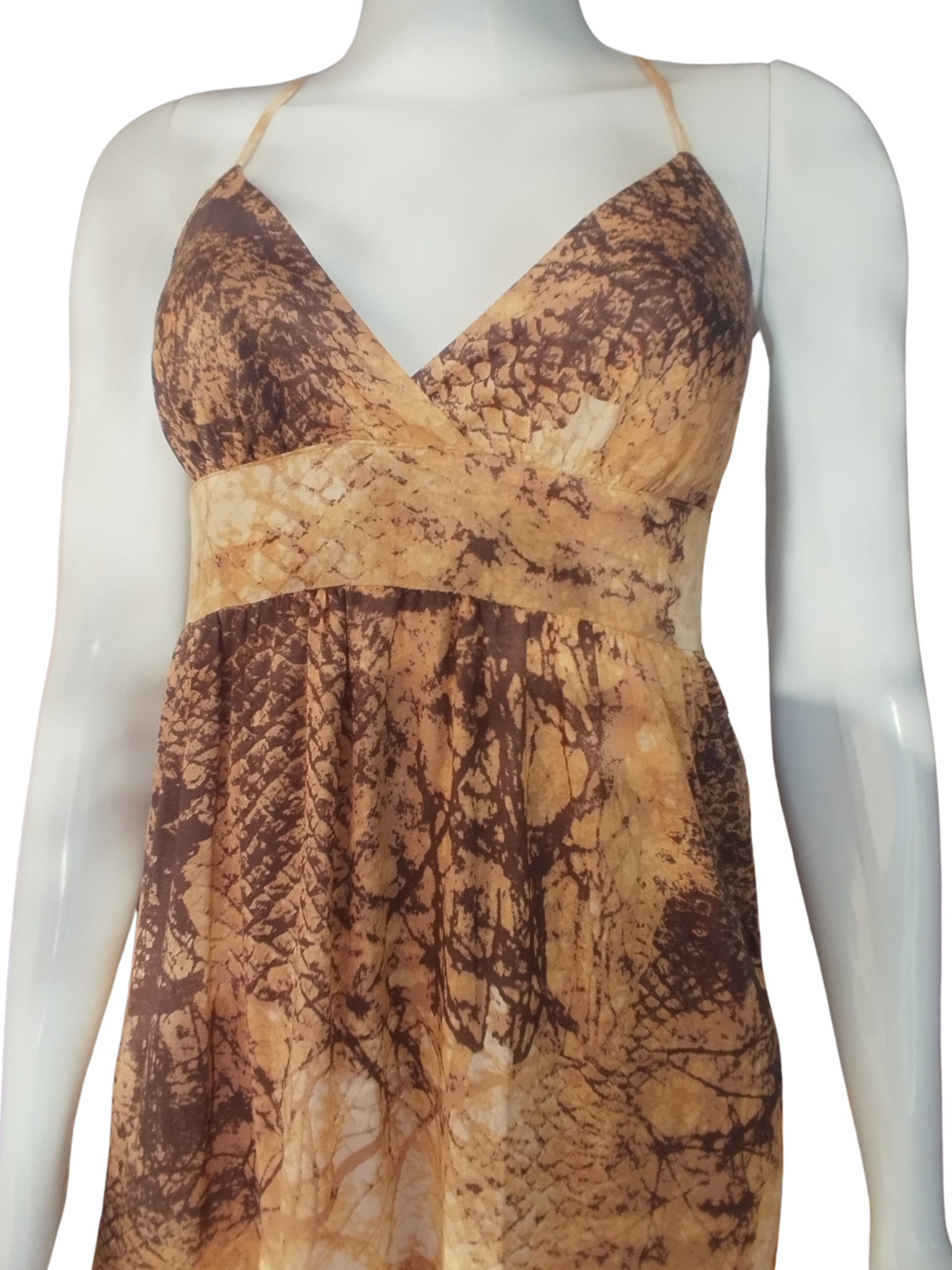 Vestido Longo Cobra Costas Nuas Animal Print tamanho PP