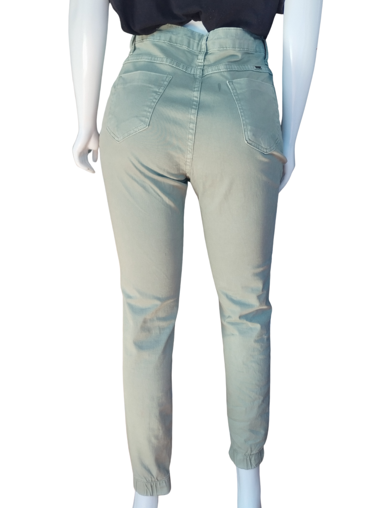 Calça Jeans Reta Verde tamanho P