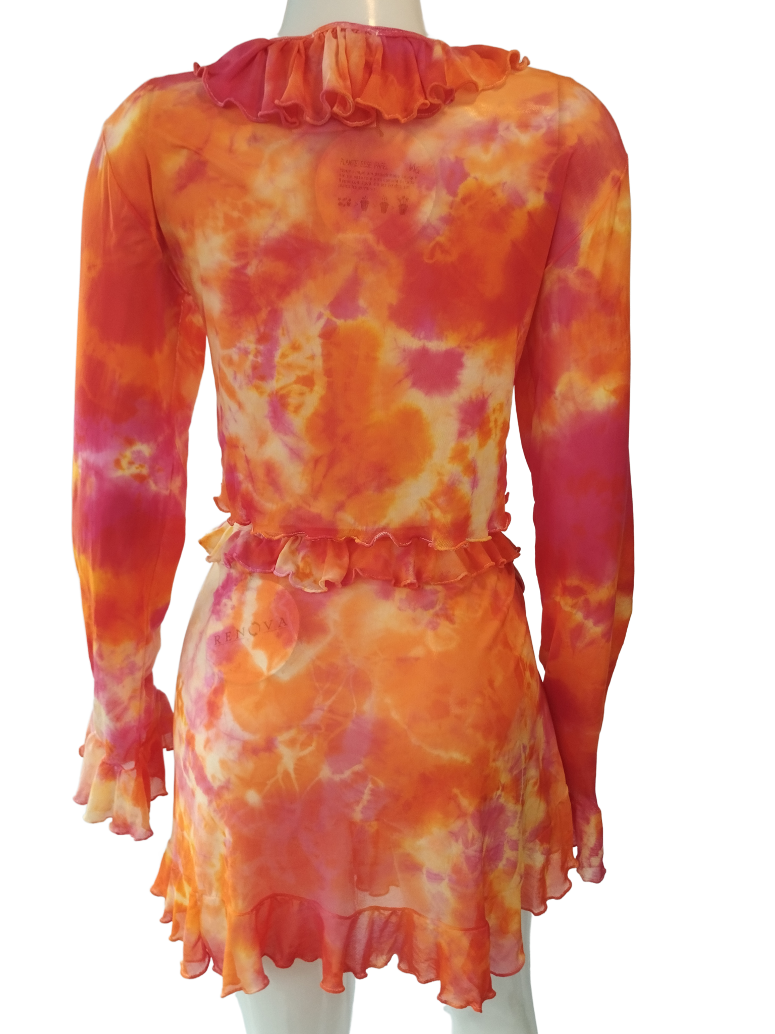 Conjunto Galpão 51 Tule Tie Dye Laranja tamanho M