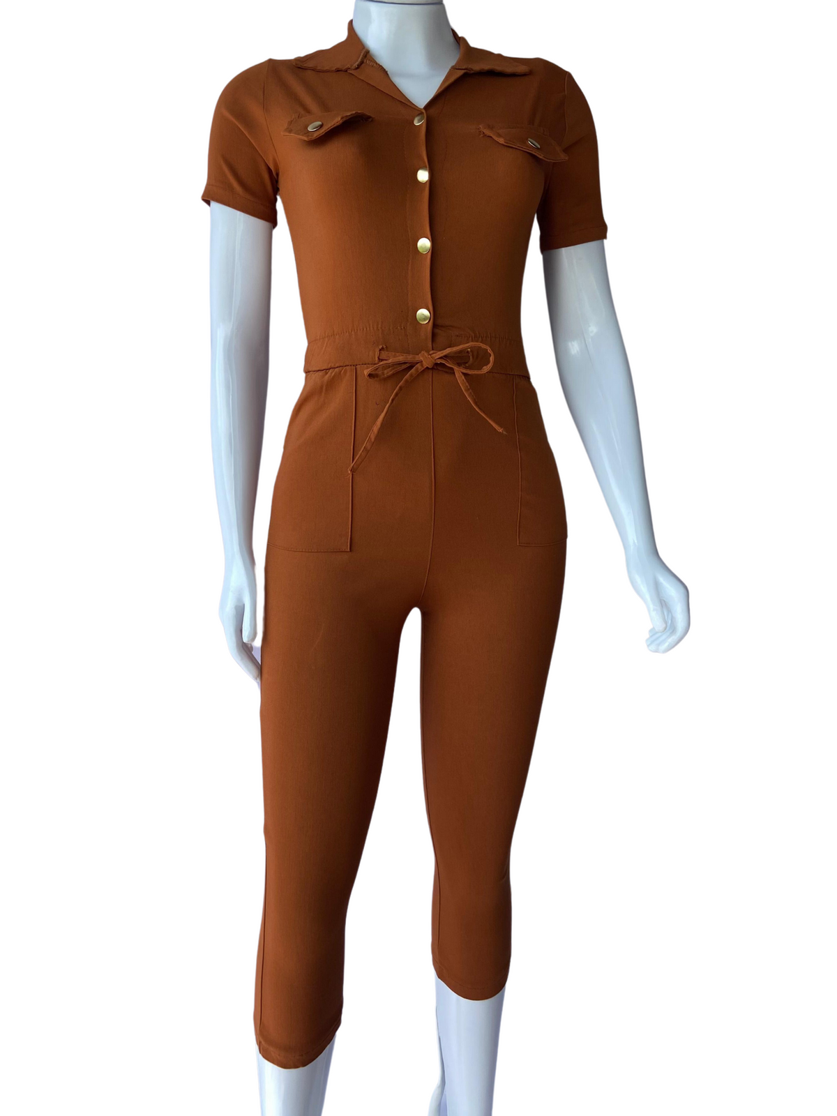 Macacão Jardineira Terracota tamanho P