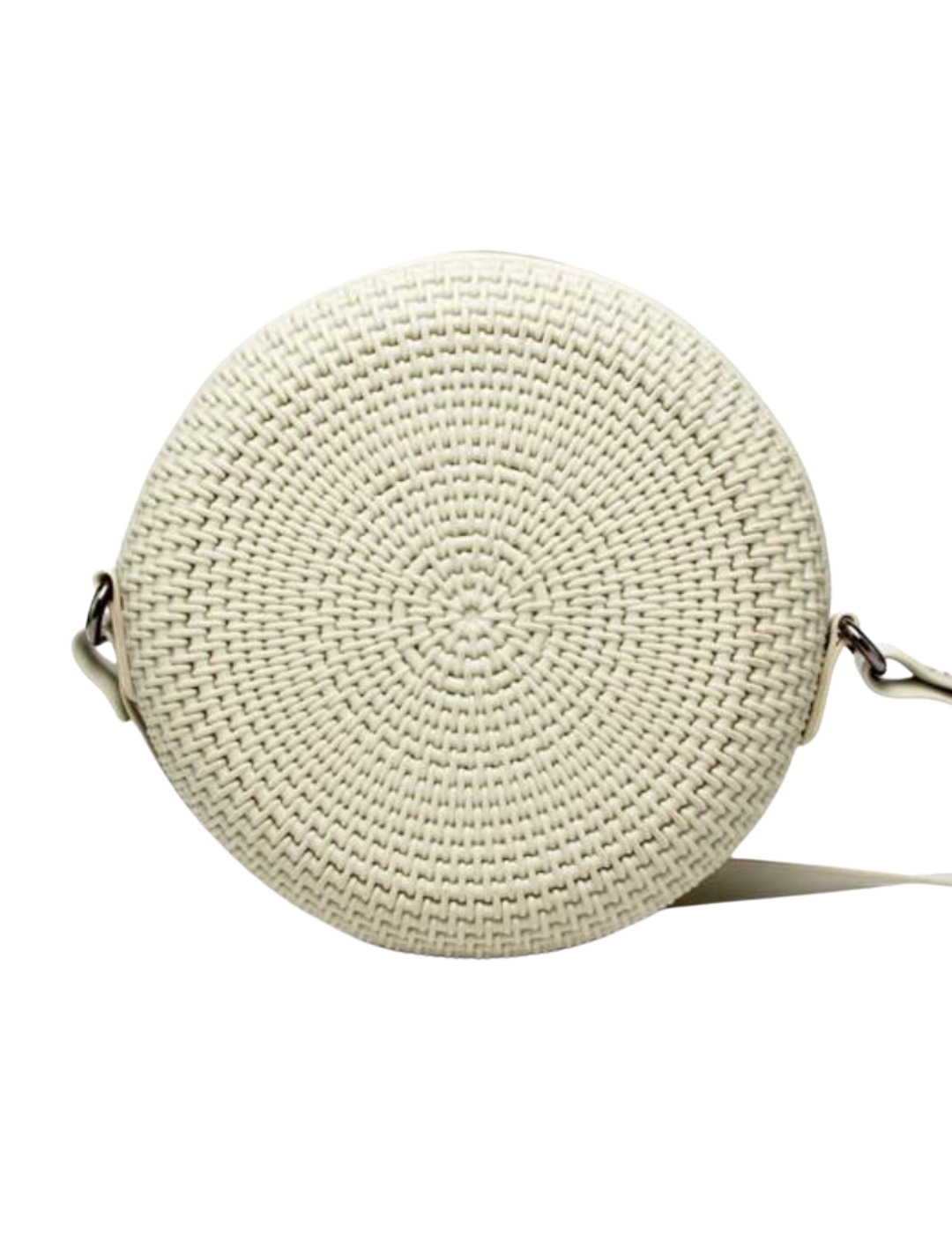 Bolsa Tiracolo Redonda de Zíper Areia